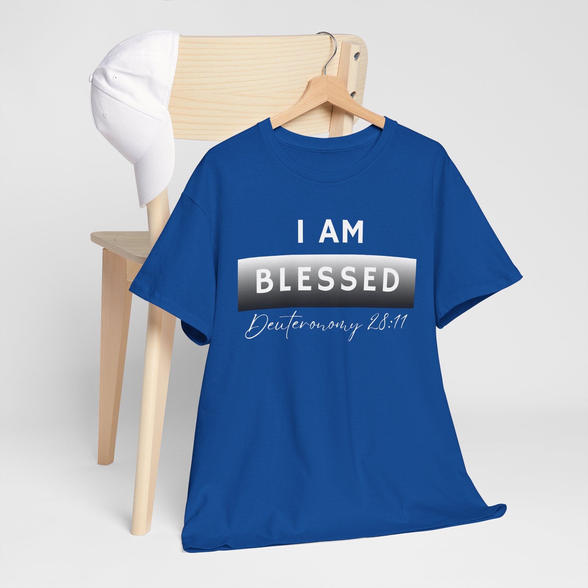 I Am Blessed Christian T-Shirt — Deuteronomy 28:11 Scripture Faith Tee (2)
