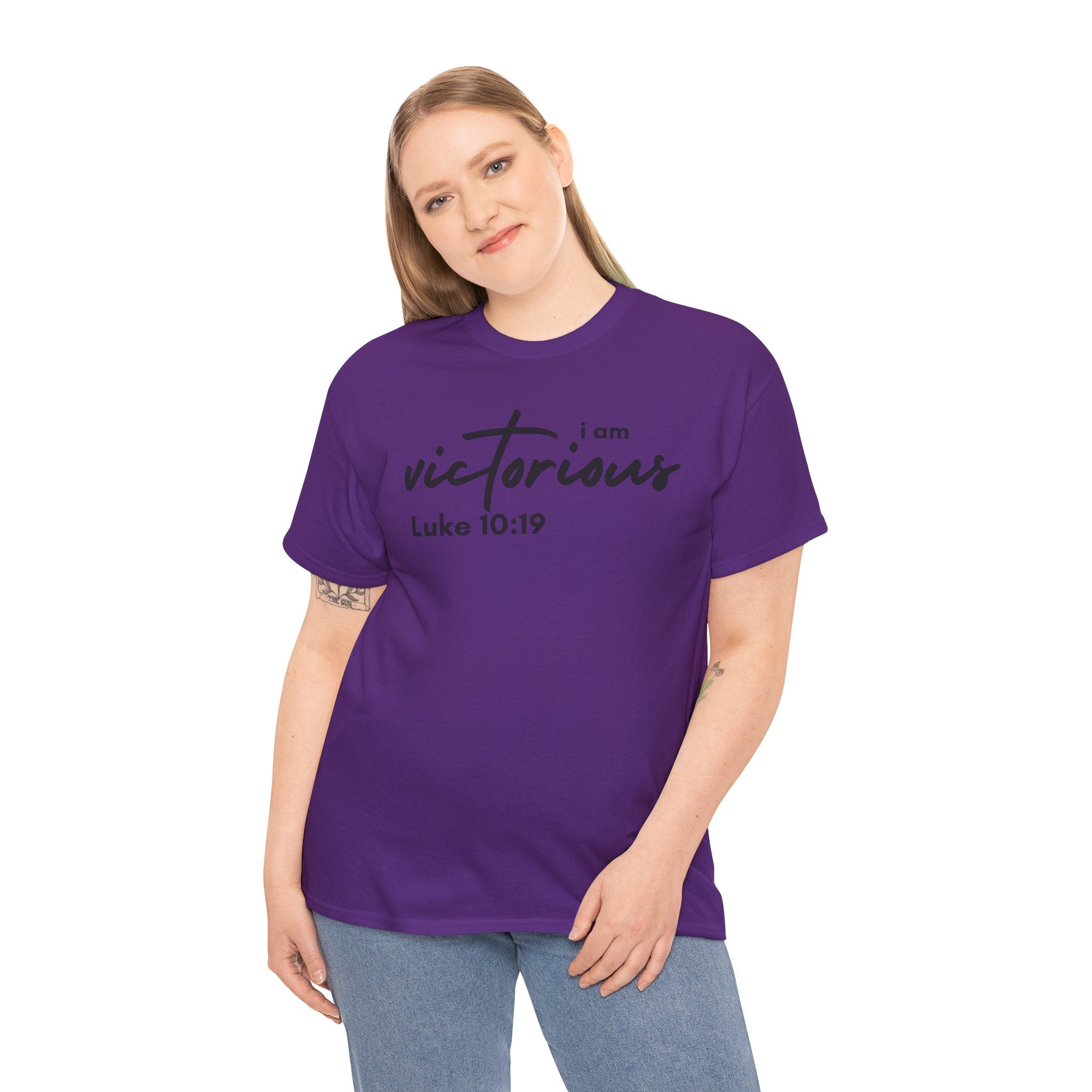 I Am Victorious Christian T-Shirt – Luke 10:19 Scripture Tee | Faith-Based Apparel