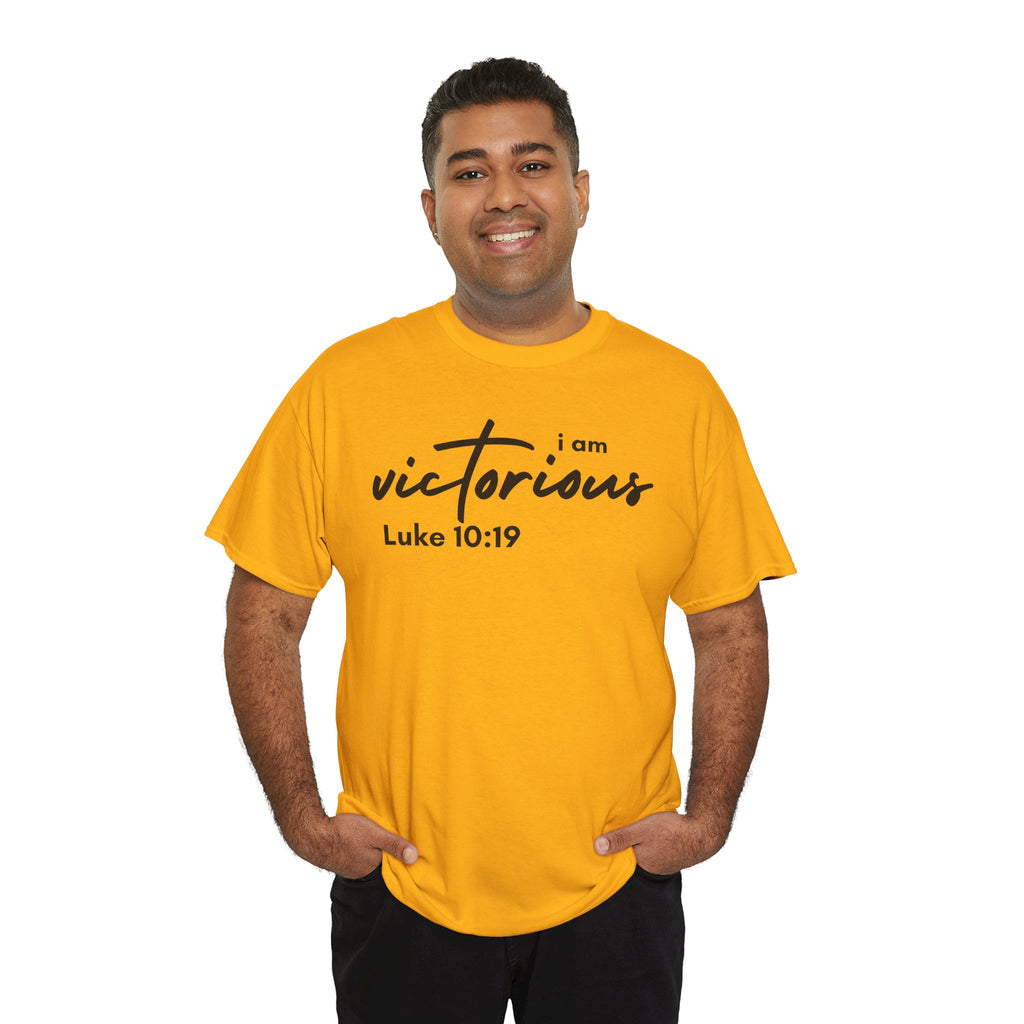 I Am Victorious Christian T-Shirt – Luke 10:19 Scripture Tee | Faith-Based Apparel