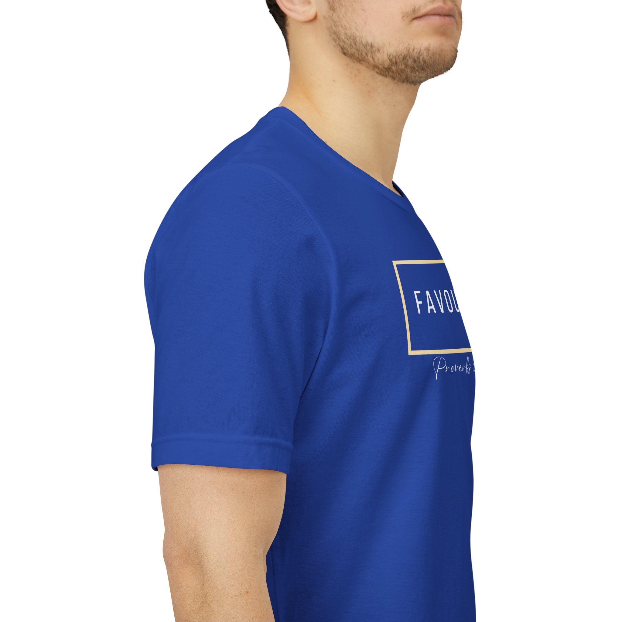 Favoured Christian T-Shirt – Proverbs 3:4 Scripture Tee | Faith-Based Unisex Shirt