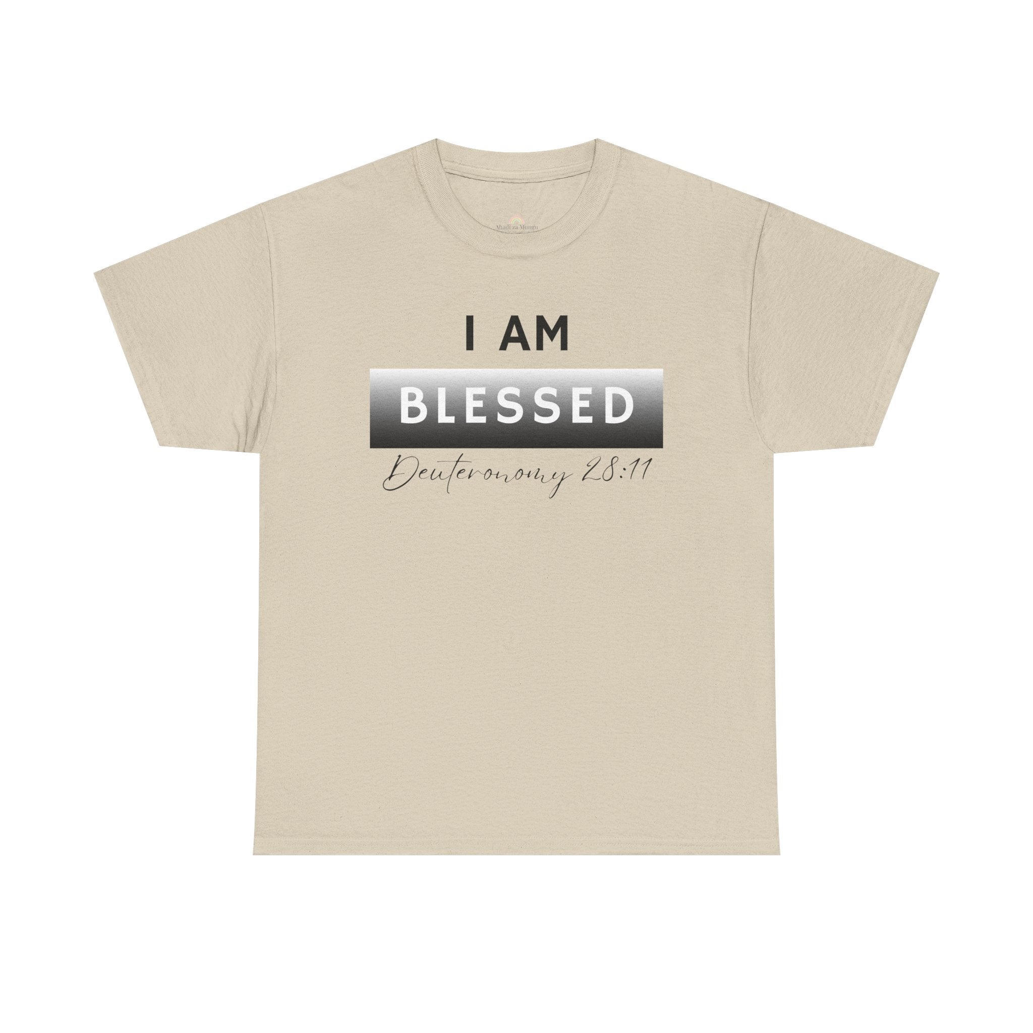 I Am Blessed Christian T-Shirt — Deuteronomy 28:11 Scripture Faith Tee