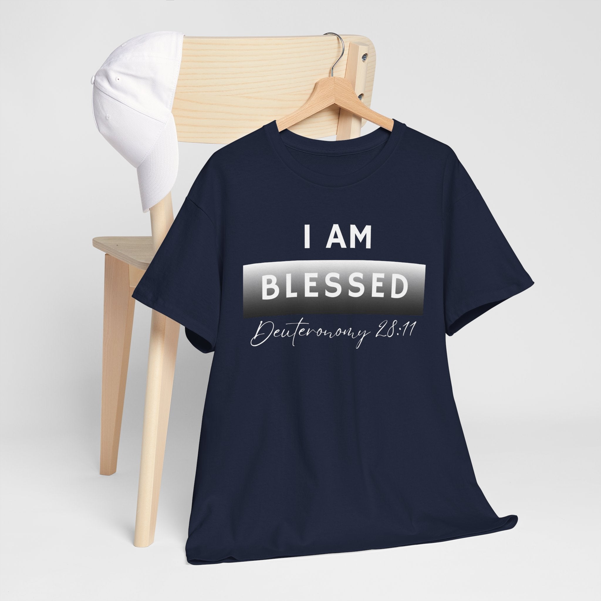 I Am Blessed Christian T-Shirt — Deuteronomy 28:11 Scripture Faith Tee (2)
