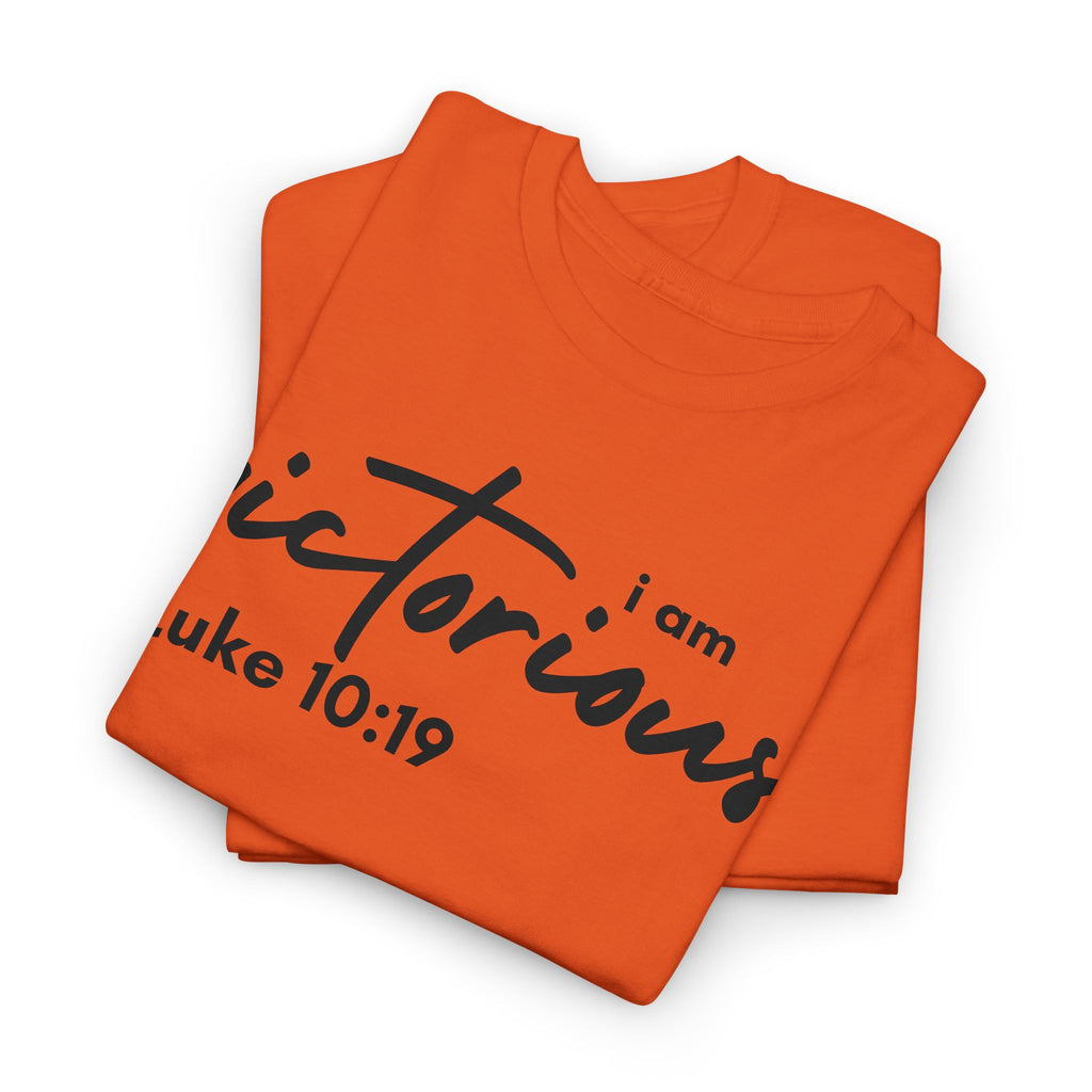 I Am Victorious Christian T-Shirt – Luke 10:19 Scripture Tee | Faith-Based Apparel