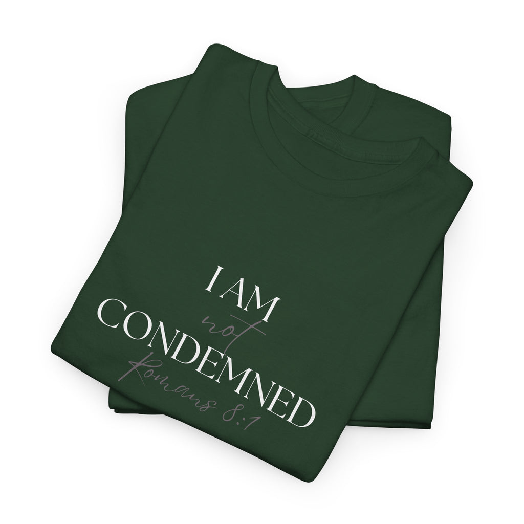 I Am Not Condemned T-Shirt – Christian Tee (Romans 8:1 Scripture) | Faith Apparel for Men & Women