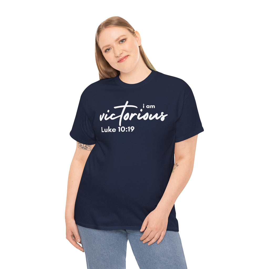 I Am Victorious Christian T-Shirt – Luke 10:19 Scripture Tee | Faith-Based Apparel
