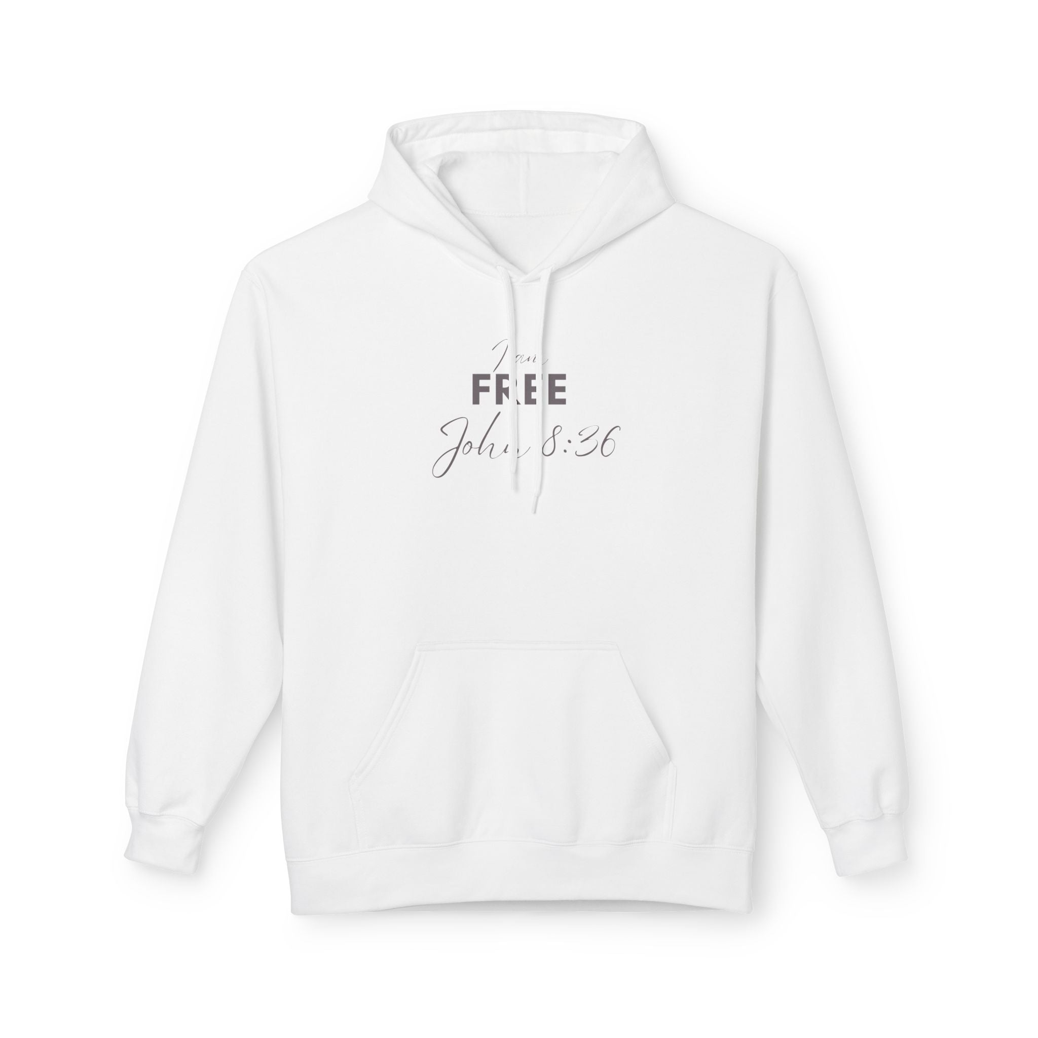 I Am Free Hoodie – John 8:36 Christian Scripture Hoodie | Faith-Based Inspirational Pullover
