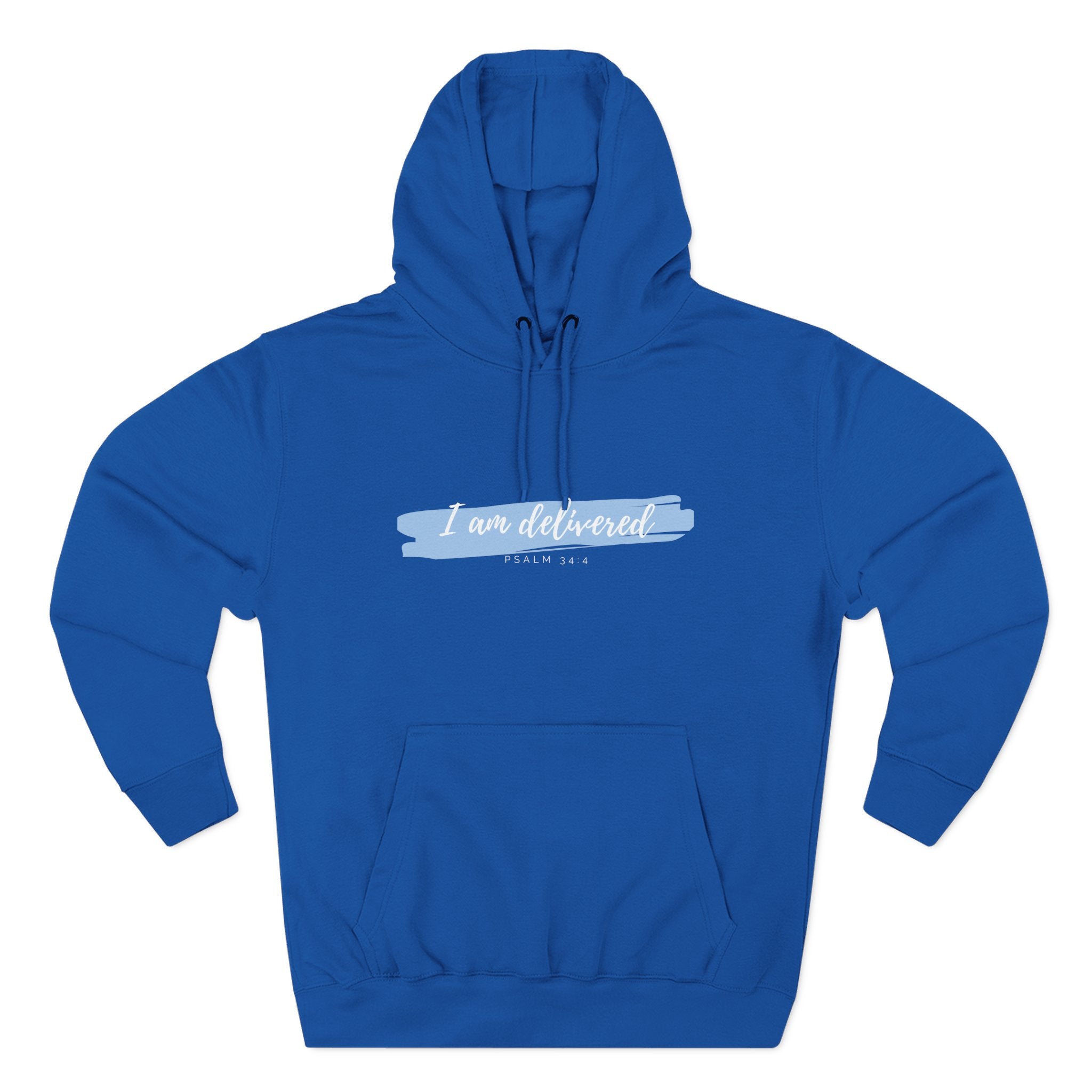 I Am Delivered Christian Hoodie — Psalm 34:4 Faith Hoodie | Inspirational Scripture Pullover | Unisex Christian Apparel