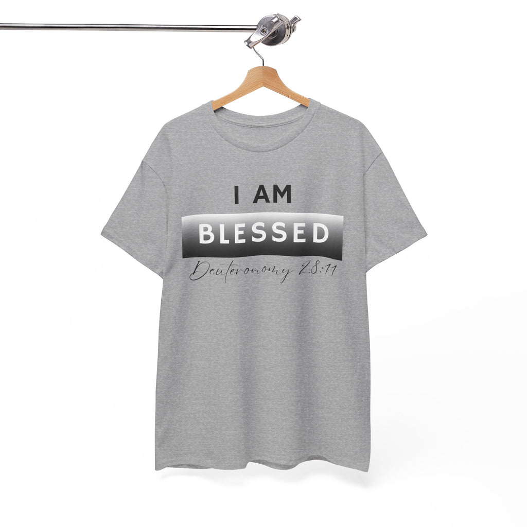I Am Blessed Christian T-Shirt — Deuteronomy 28:11 Scripture Faith Tee