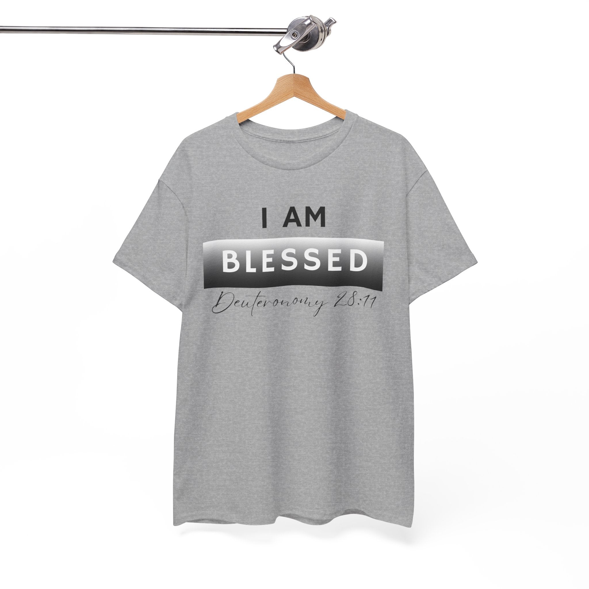 I Am Blessed Christian T-Shirt — Deuteronomy 28:11 Scripture Faith Tee