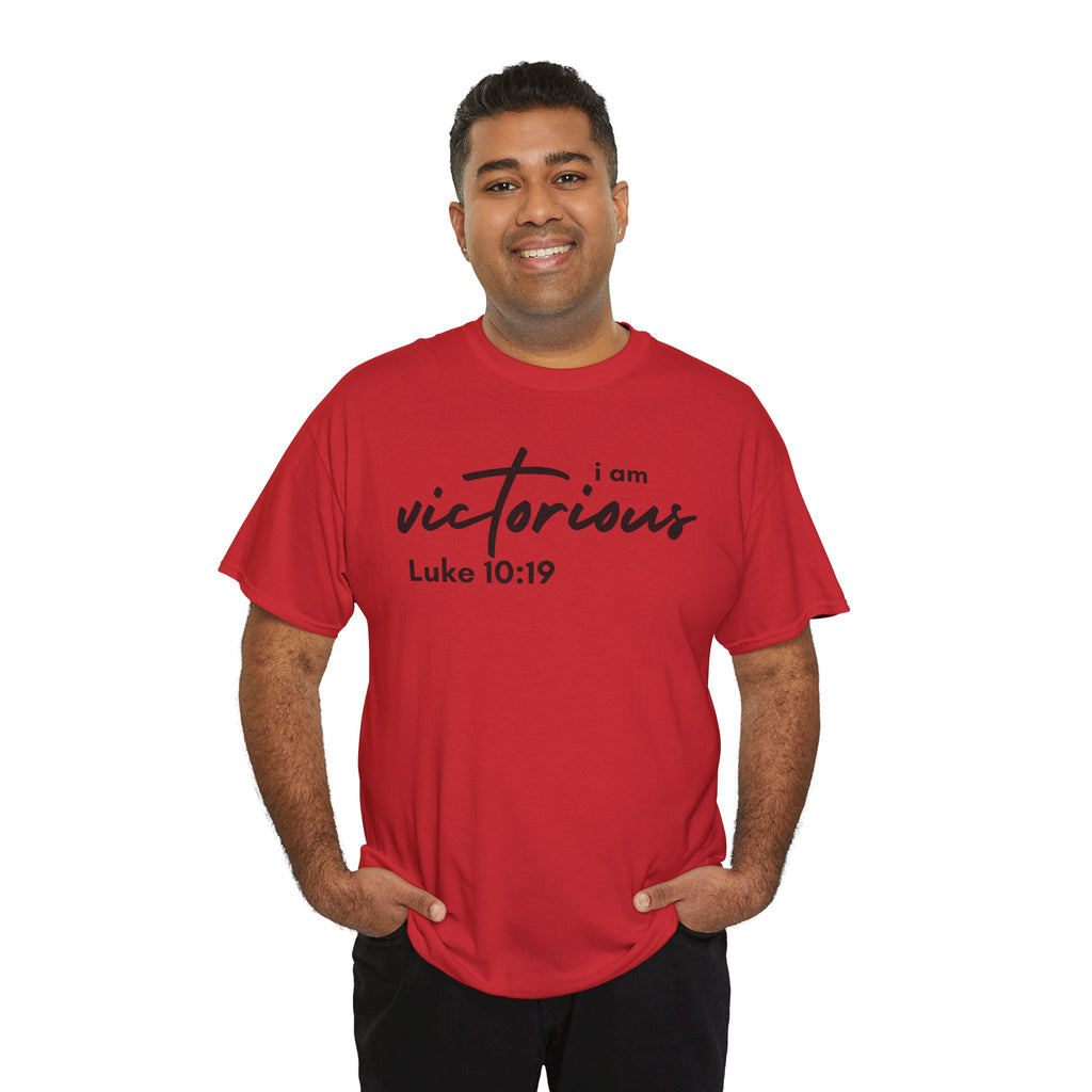 I Am Victorious Christian T-Shirt – Luke 10:19 Scripture Tee | Faith-Based Apparel