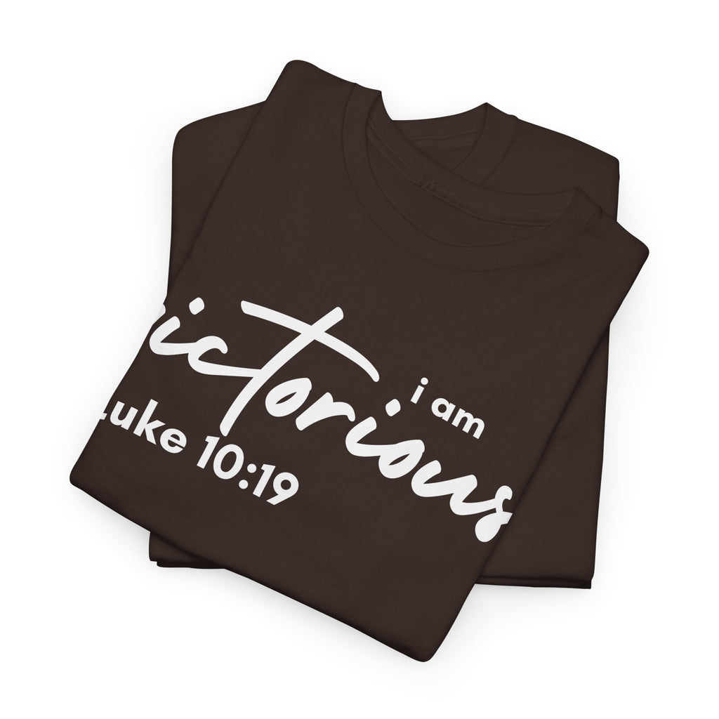 I Am Victorious Christian T-Shirt – Luke 10:19 Scripture Tee | Faith-Based Apparel