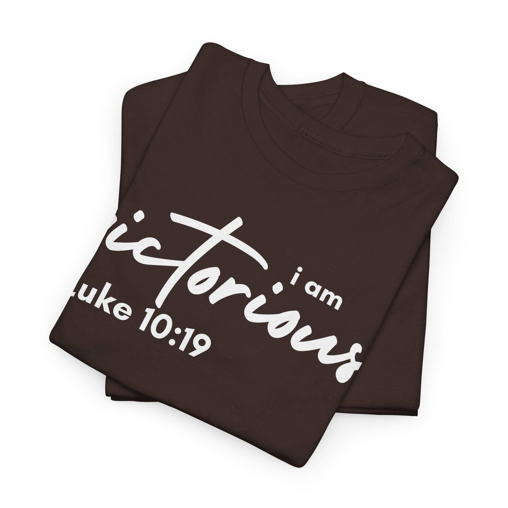 I Am Victorious Christian T-Shirt – Luke 10:19 Scripture Tee | Faith-Based Apparel