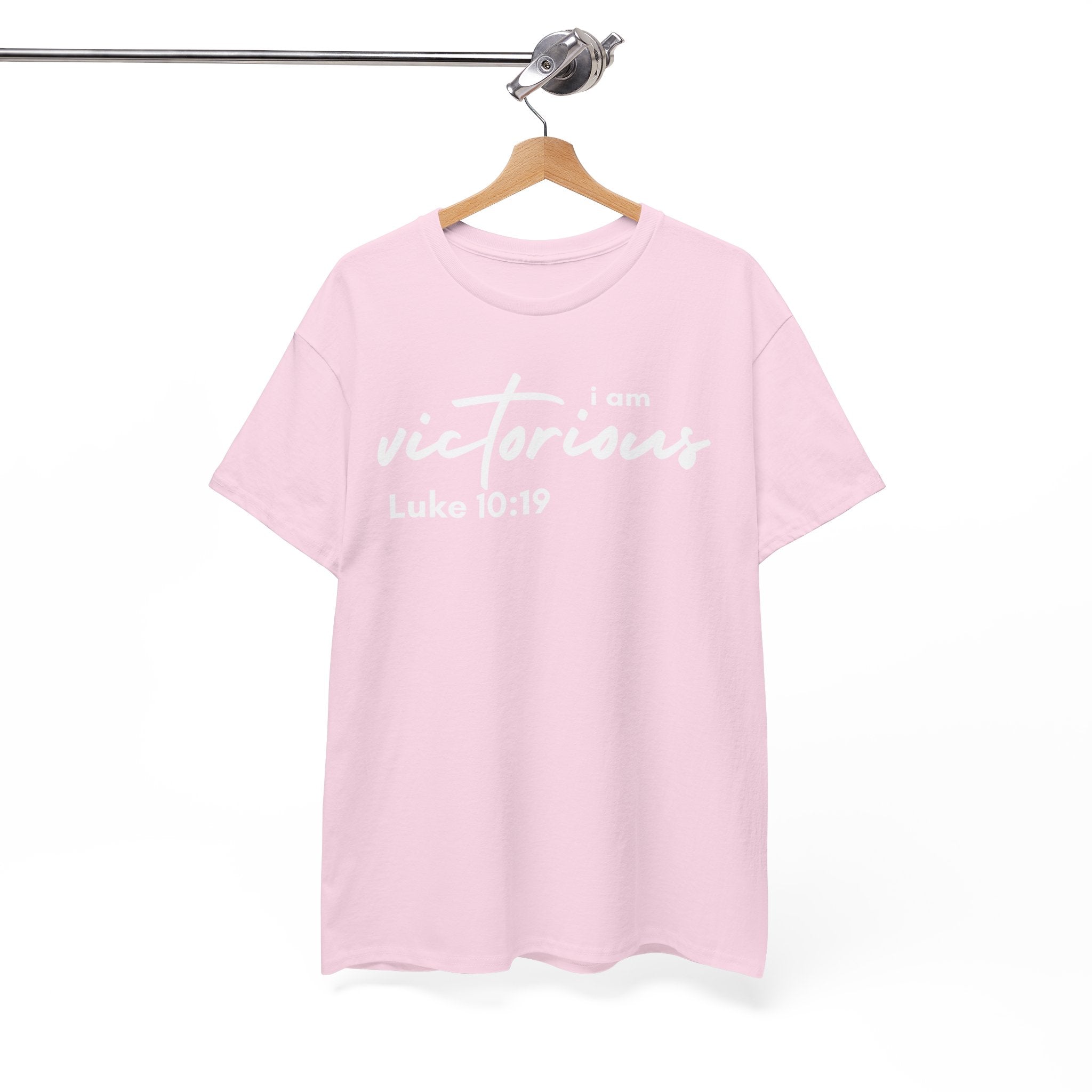 I Am Victorious Christian T-Shirt – Luke 10:19 Scripture Tee | Faith-Based Apparel