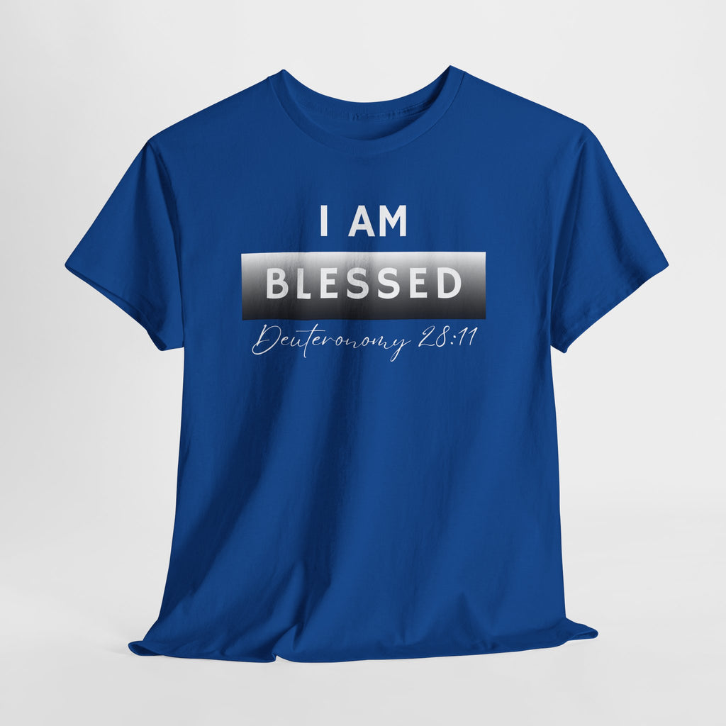 I Am Blessed Christian T-Shirt — Deuteronomy 28:11 Scripture Faith Tee (2)