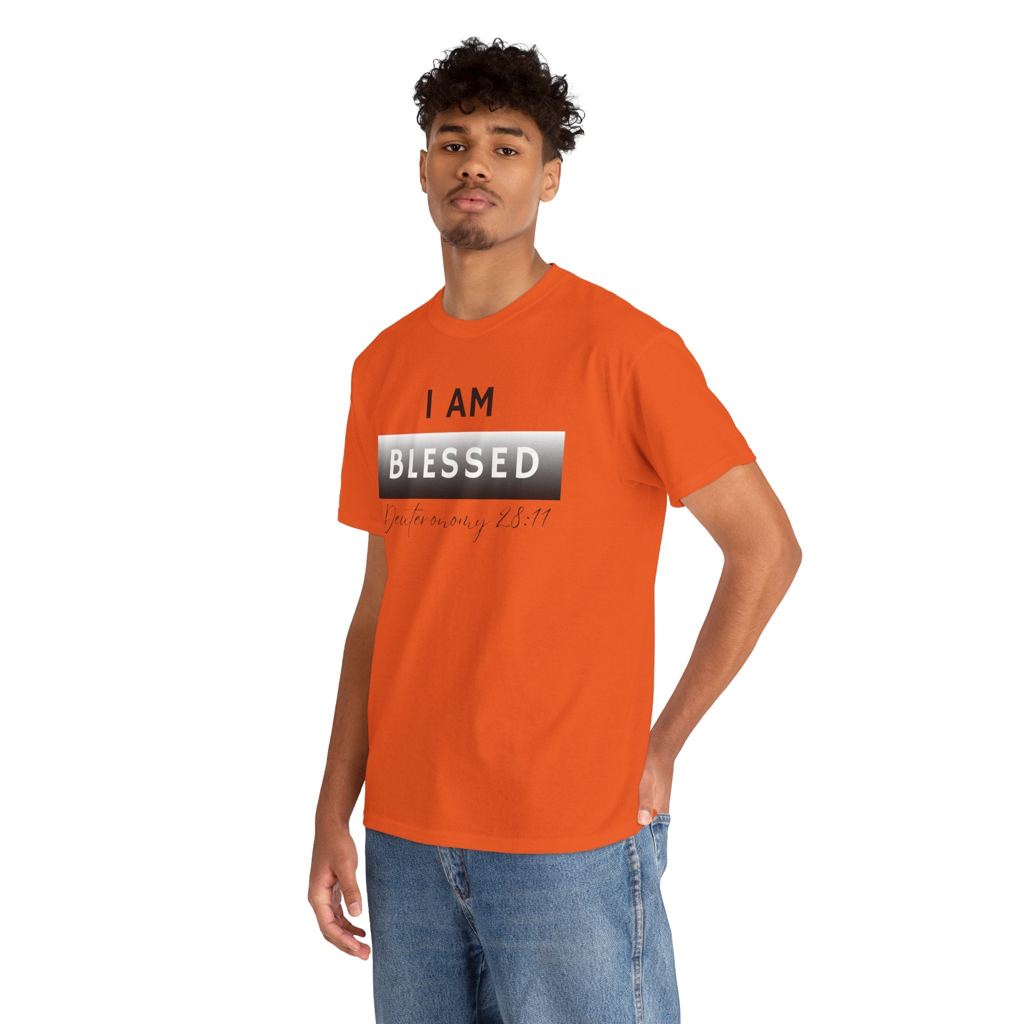 I Am Blessed Christian T-Shirt — Deuteronomy 28:11 Scripture Faith Tee