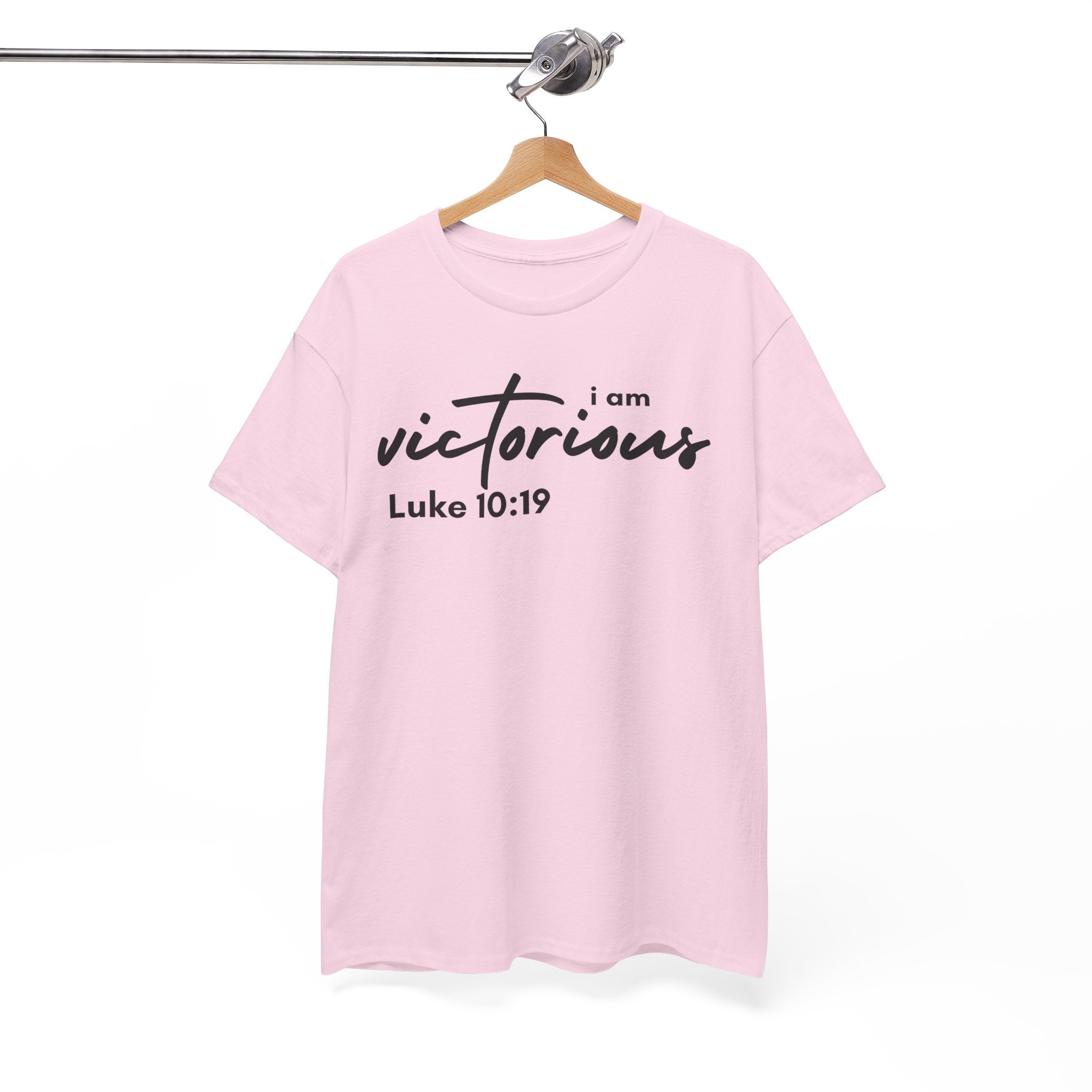 I Am Victorious Christian T-Shirt – Luke 10:19 Scripture Tee | Faith-Based Apparel