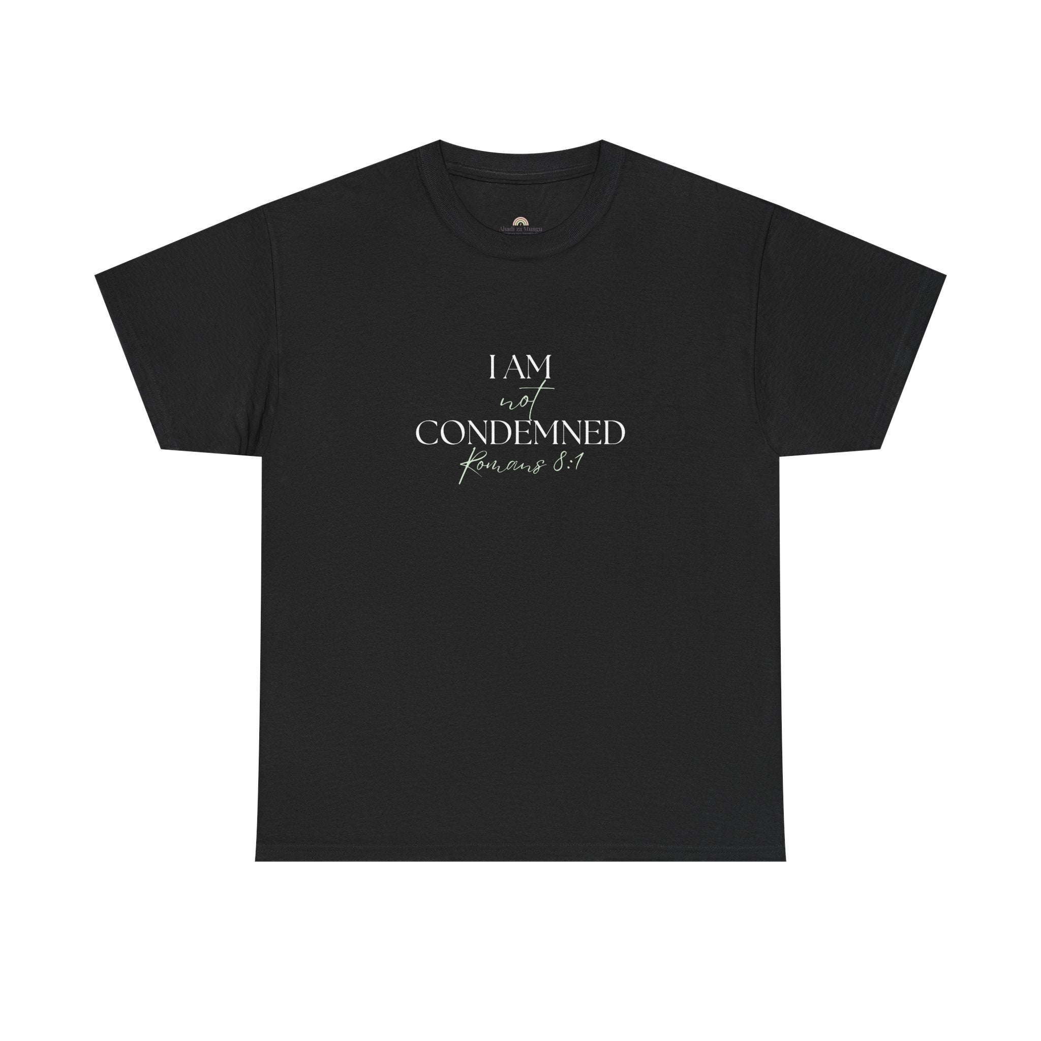 I Am Not Condemned T-Shirt – Christian Tee (Romans 8:1 Scripture) | Faith Apparel for Men & Women