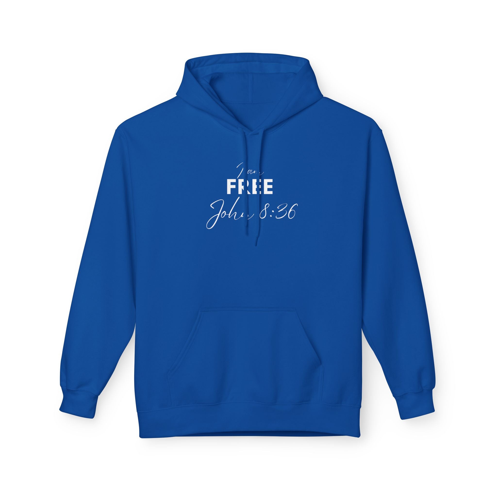 I Am Free Hoodie – John 8:36 Christian Scripture Hoodie | Faith-Based Inspirational Pullover