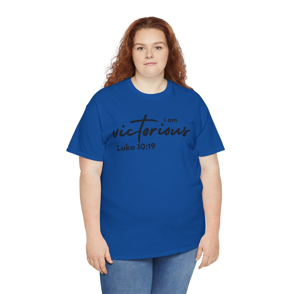 I Am Victorious Christian T-Shirt – Luke 10:19 Scripture Tee | Faith-Based Apparel