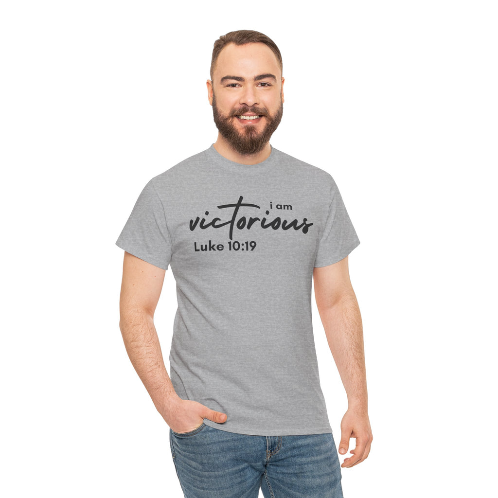 I Am Victorious Christian T-Shirt – Luke 10:19 Scripture Tee | Faith-Based Apparel