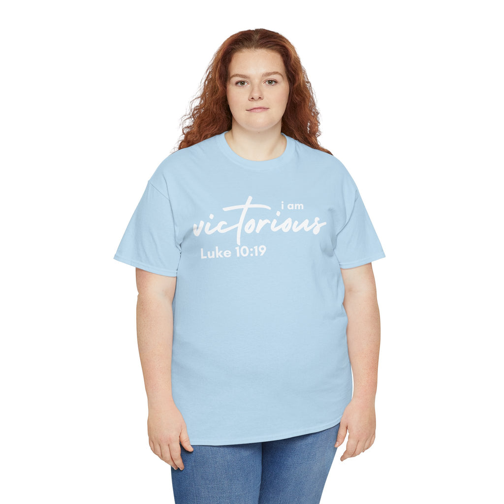 I Am Victorious Christian T-Shirt – Luke 10:19 Scripture Tee | Faith-Based Apparel