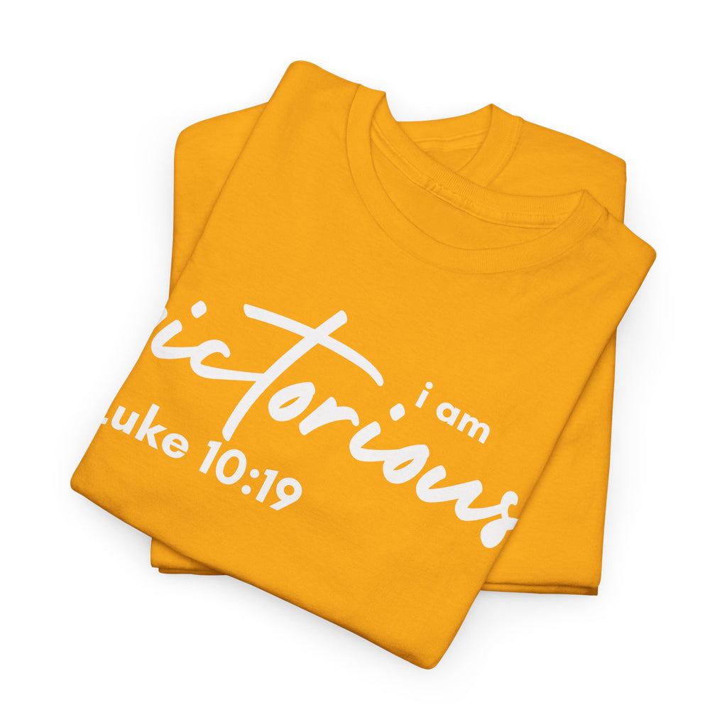I Am Victorious Christian T-Shirt – Luke 10:19 Scripture Tee | Faith-Based Apparel