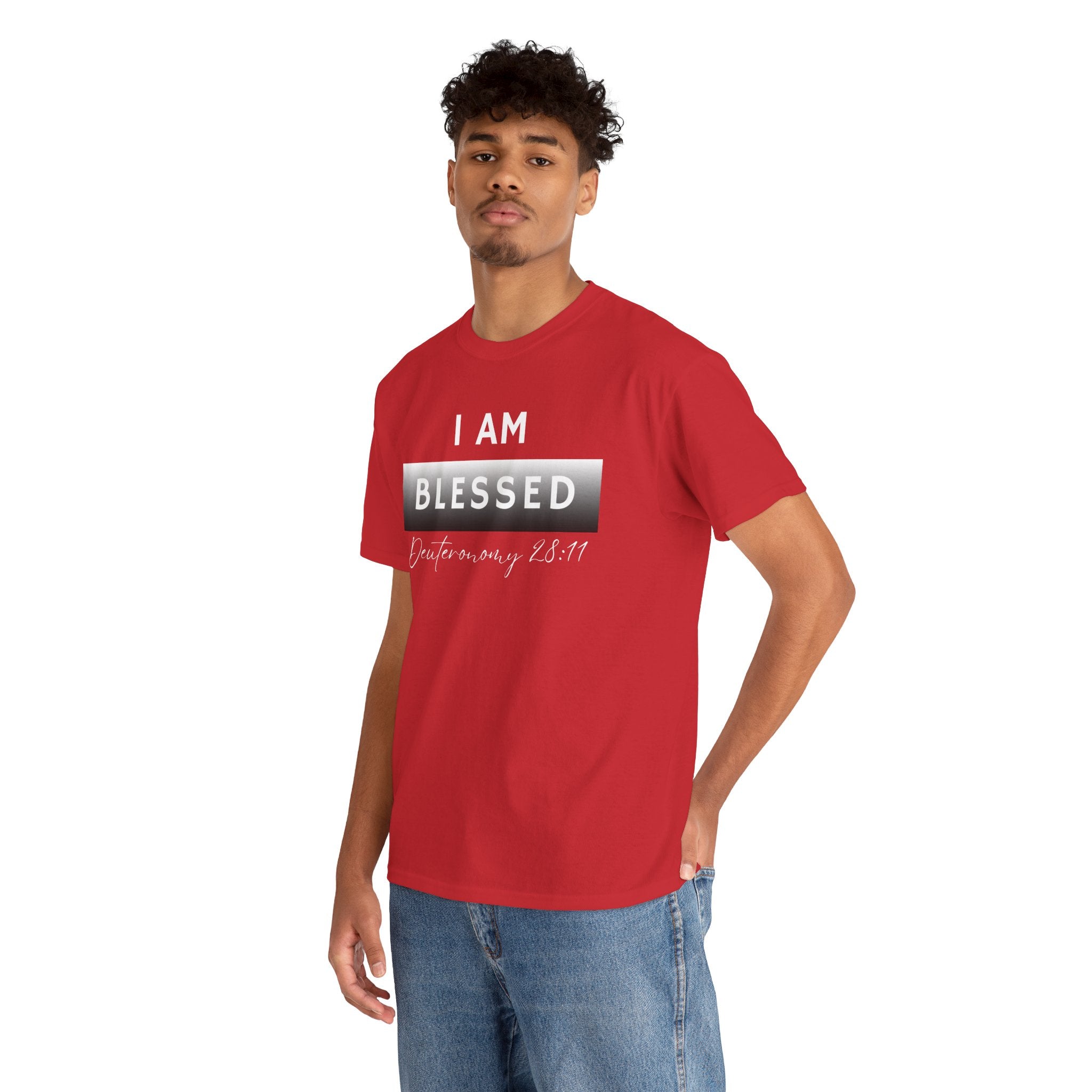I Am Blessed Christian T-Shirt — Deuteronomy 28:11 Scripture Faith Tee (2)
