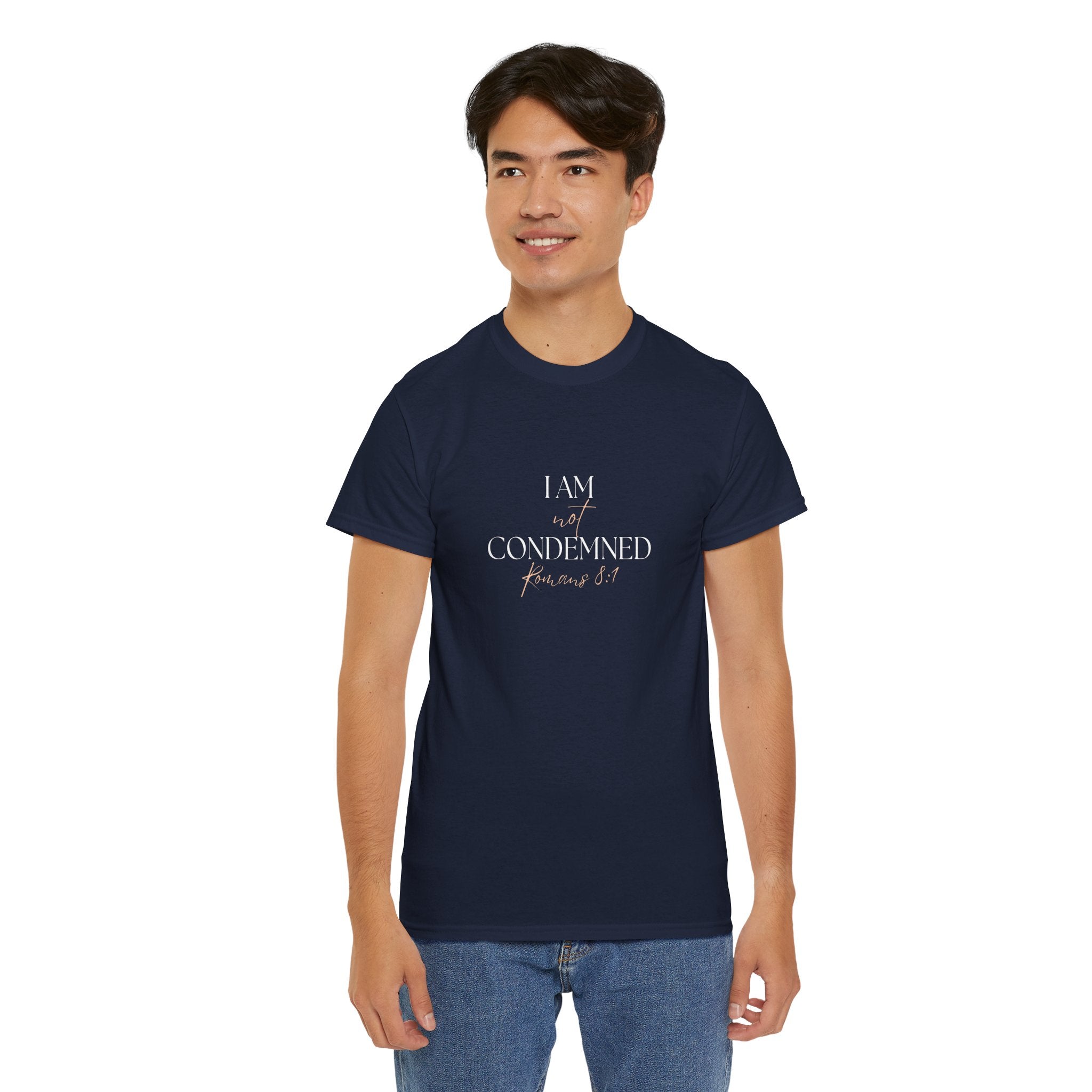 I Am Not Condemned T-Shirt – Christian Tee (Romans 8:1 Scripture) | Faith Apparel for Men & Women