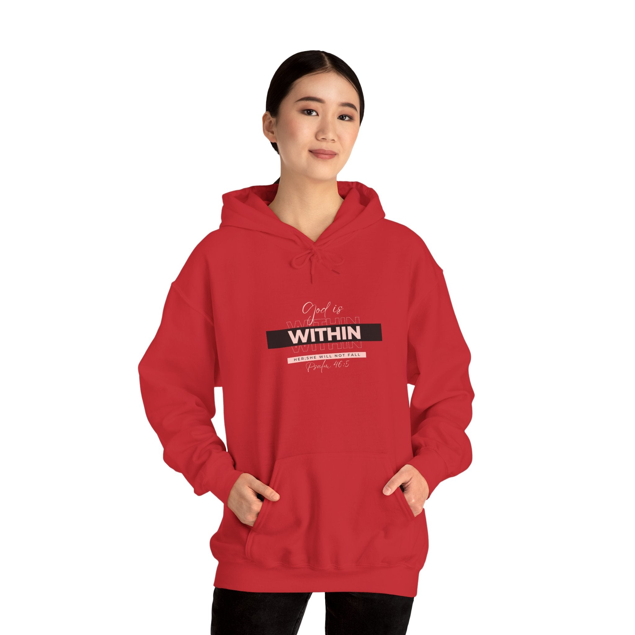 God Is Within Her Hoodie — Psalm 46:5 Christian Hoodie for Women | Inspirational Faith-Based Unisex Pullover