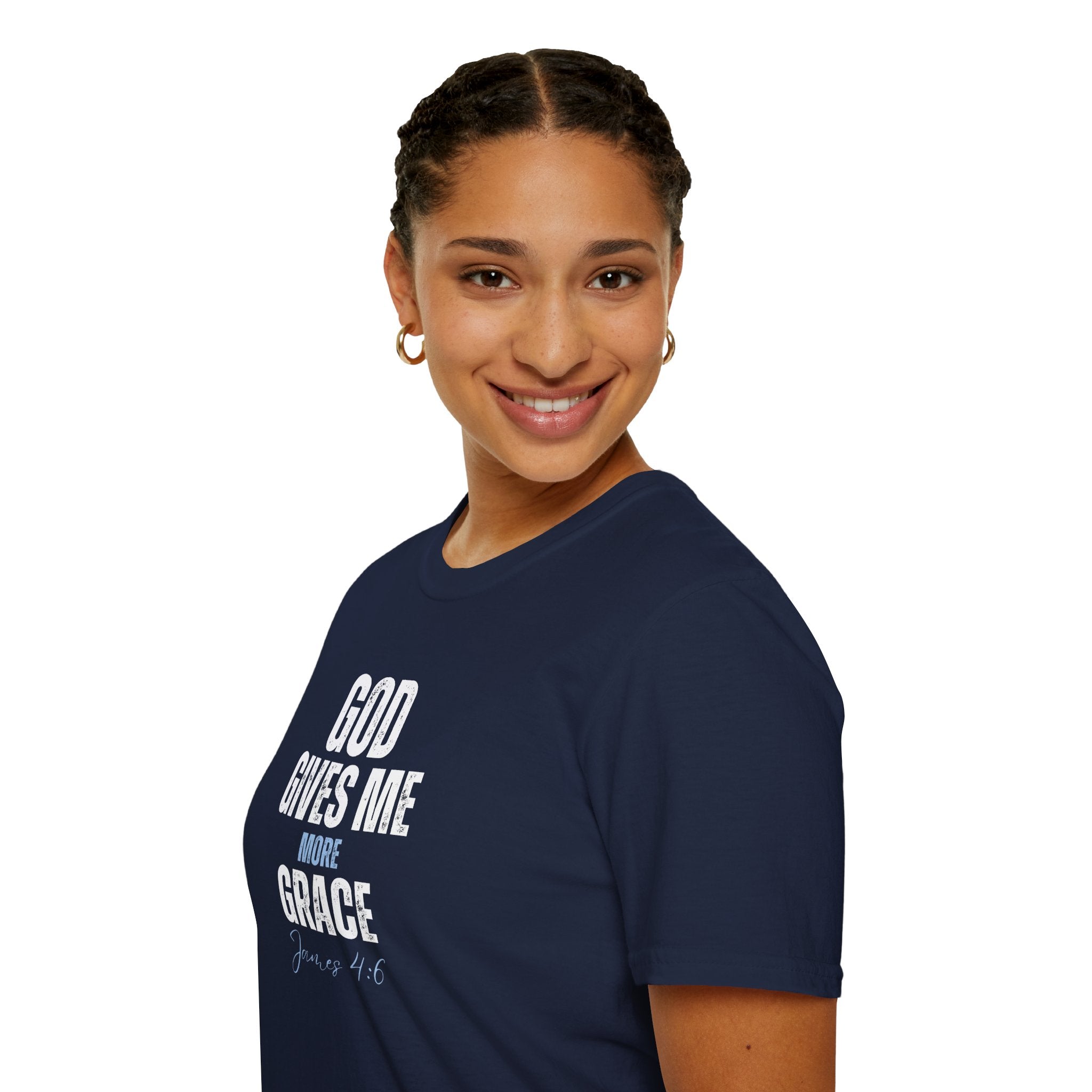 God Gives Me More Grace T-Shirt — James 4:6 Christian Scripture Tee