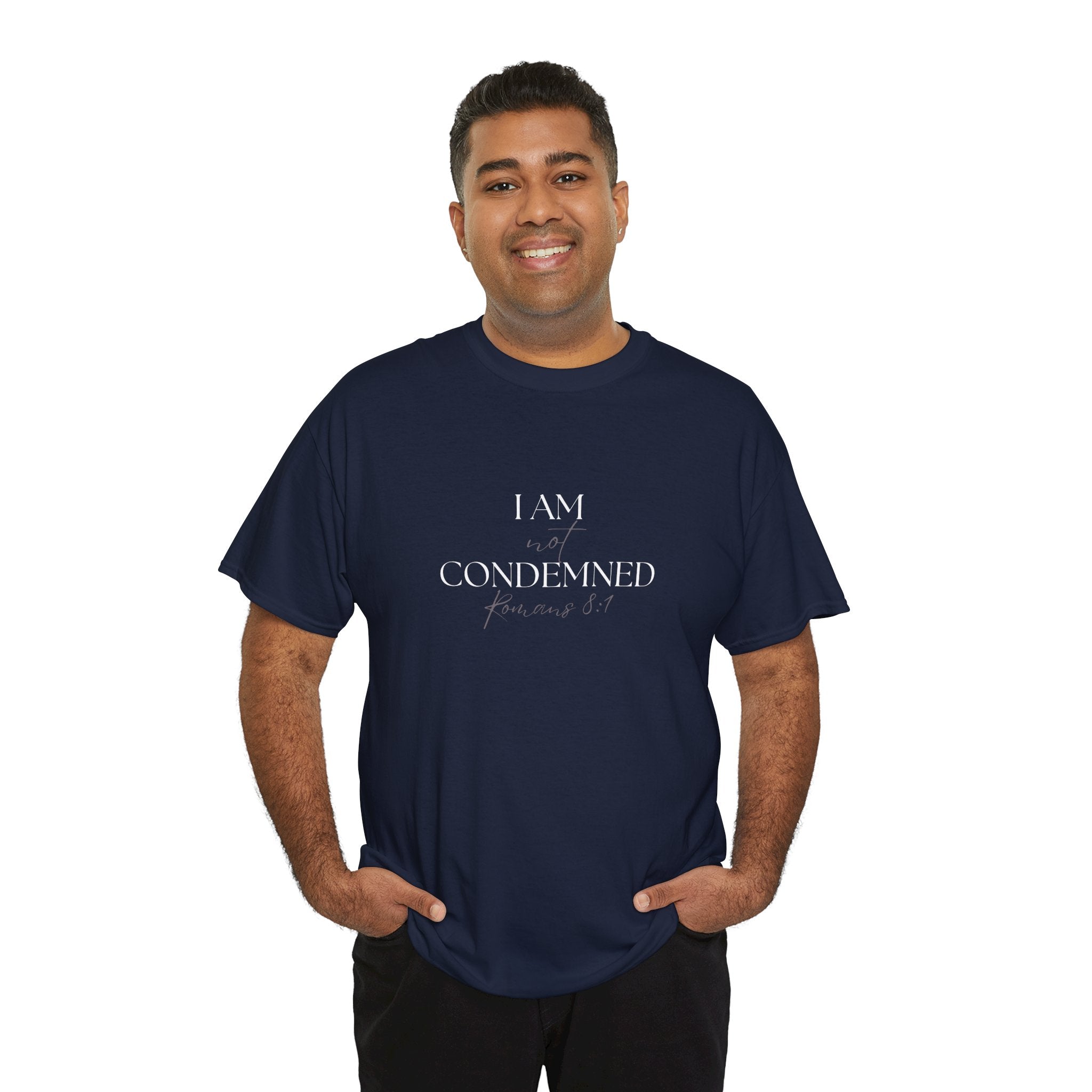 I Am Not Condemned T-Shirt – Christian Tee (Romans 8:1 Scripture) | Faith Apparel for Men & Women