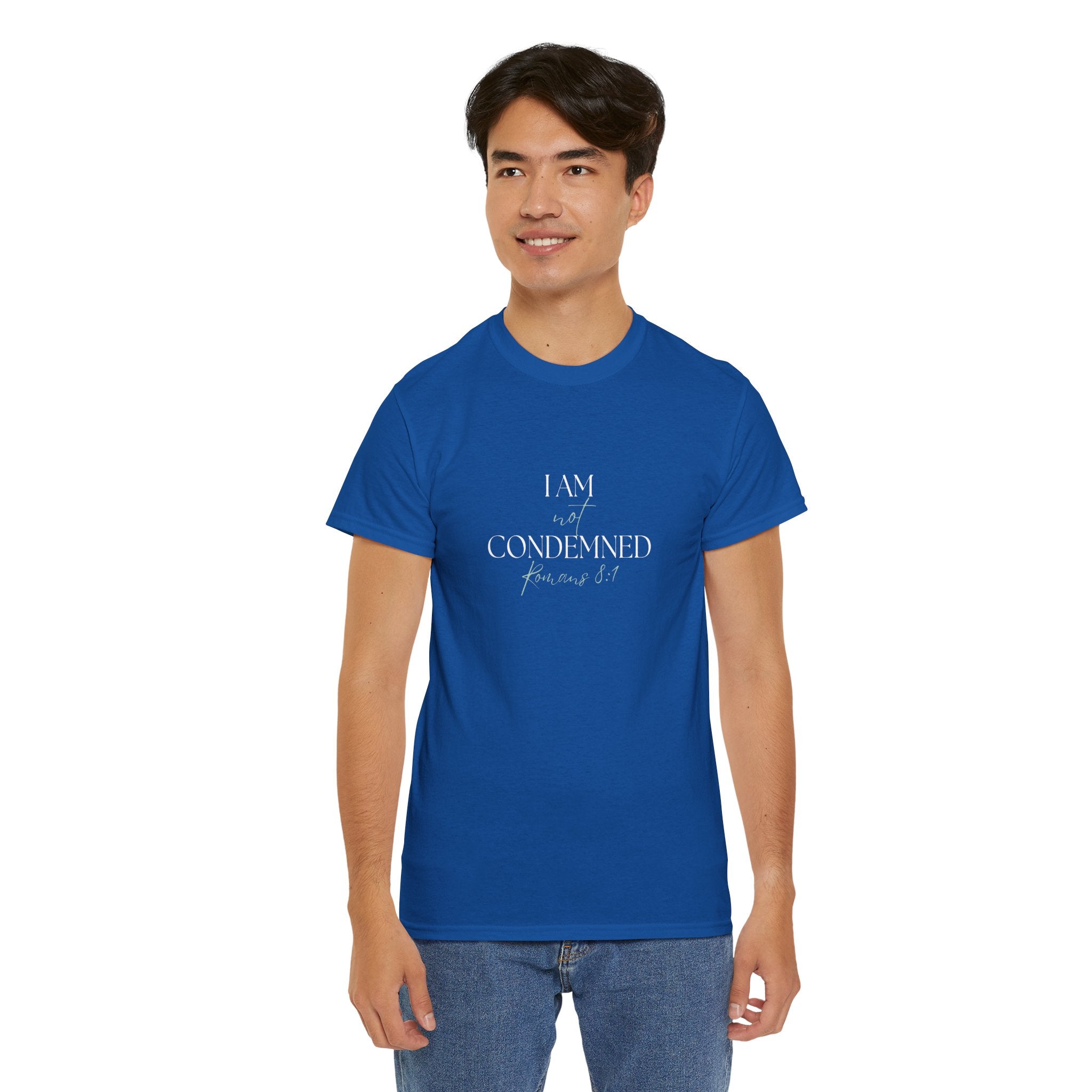 I Am Not Condemned T-Shirt – Christian Tee (Romans 8:1 Scripture) | Faith Apparel for Men & Women