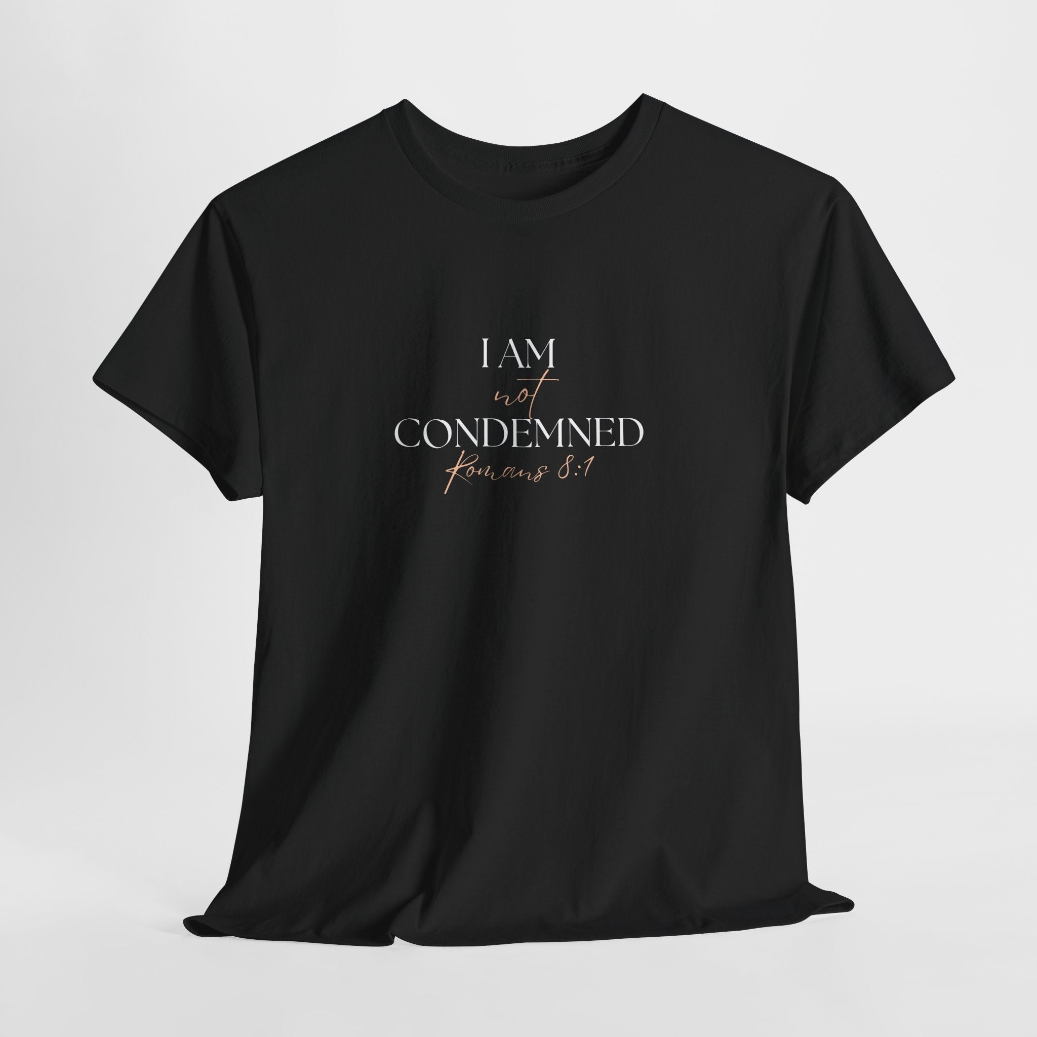 I Am Not Condemned T-Shirt – Christian Tee (Romans 8:1 Scripture) | Faith Apparel for Men & Women