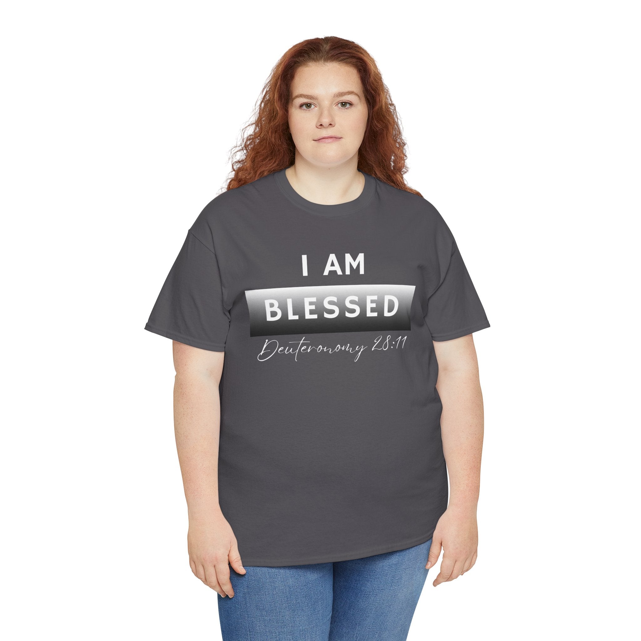 I Am Blessed Christian T-Shirt — Deuteronomy 28:11 Scripture Faith Tee (2)
