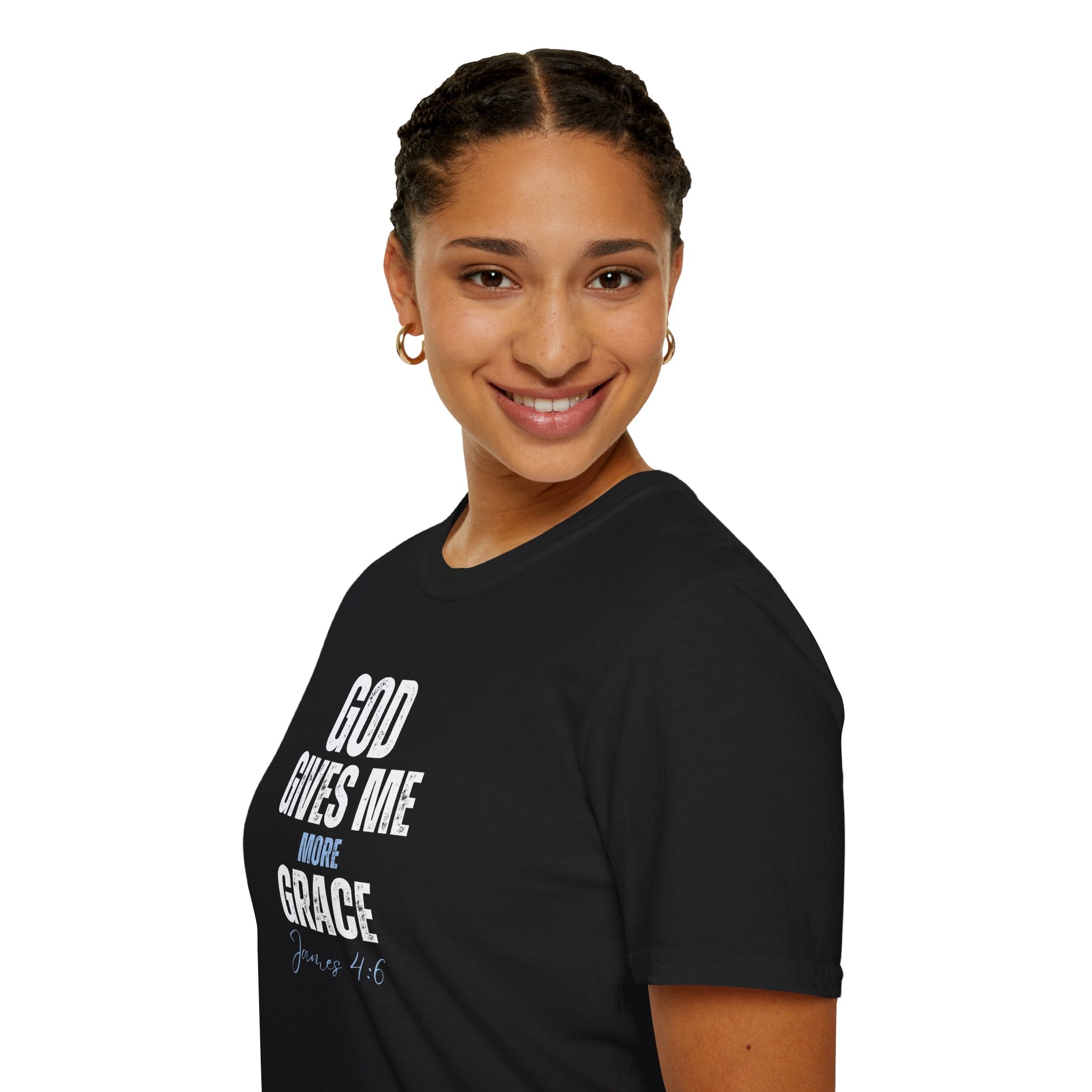 God Gives Me More Grace T-Shirt — James 4:6 Christian Scripture Tee