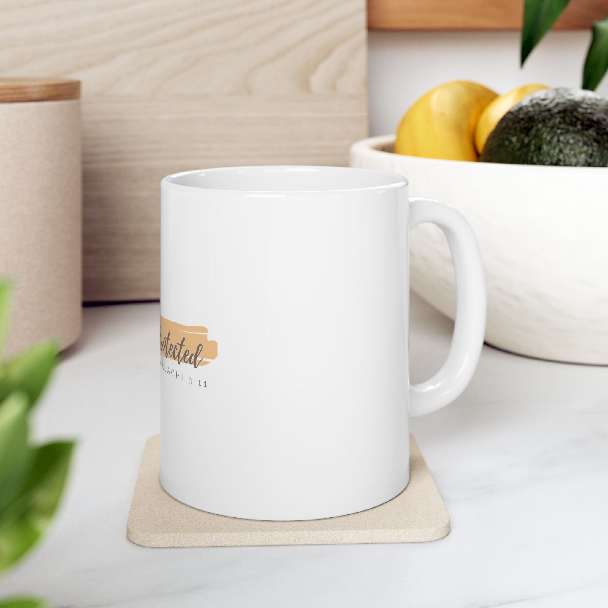 “Covered & Protected” Christian Ceramic Mug – Malachi 3:11 Scripture Coffee Cup (11oz & 15oz)