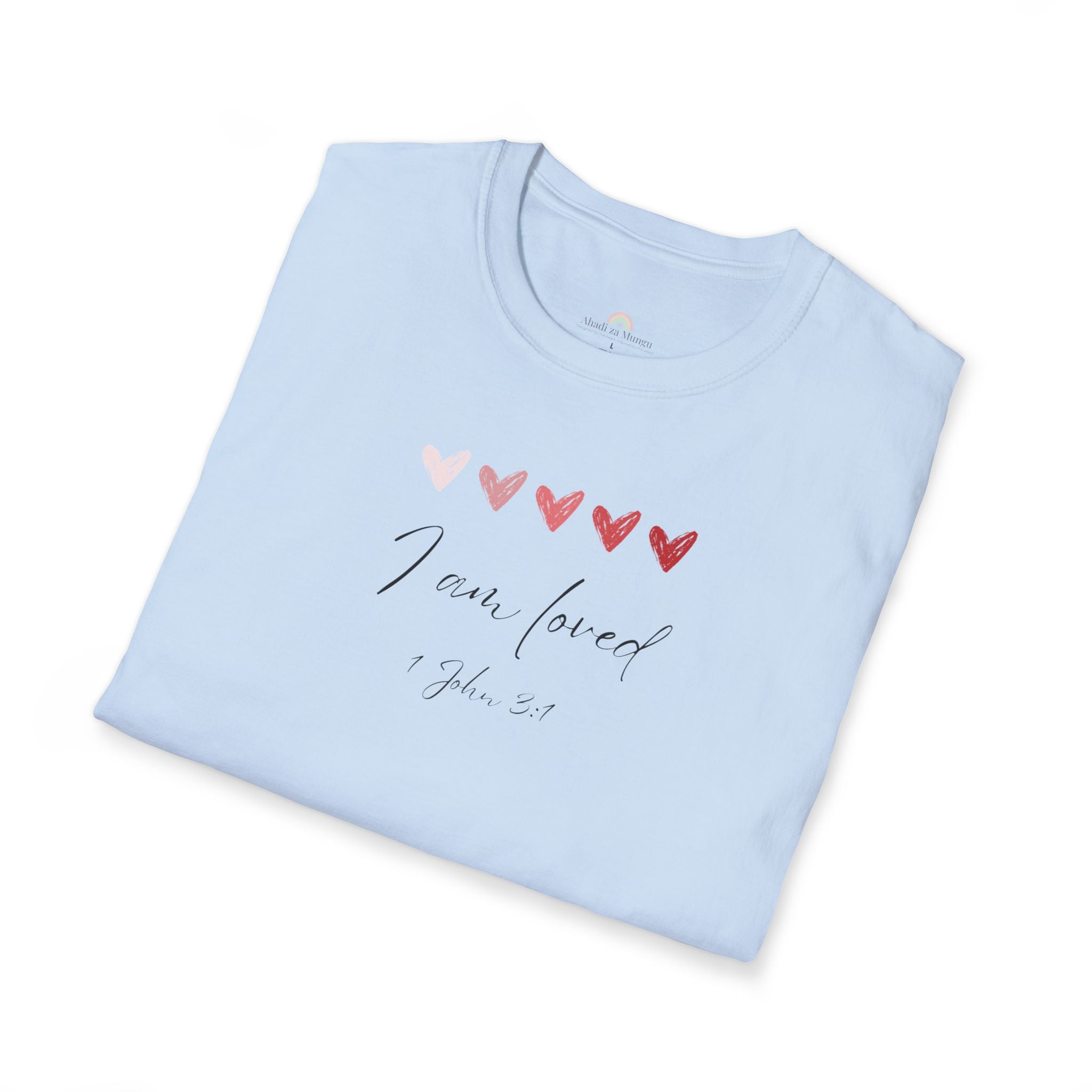 I Am Loved T-Shirt – 1 John 3:1 Christian Scripture Tee | Faith-Based Inspirational Shirt