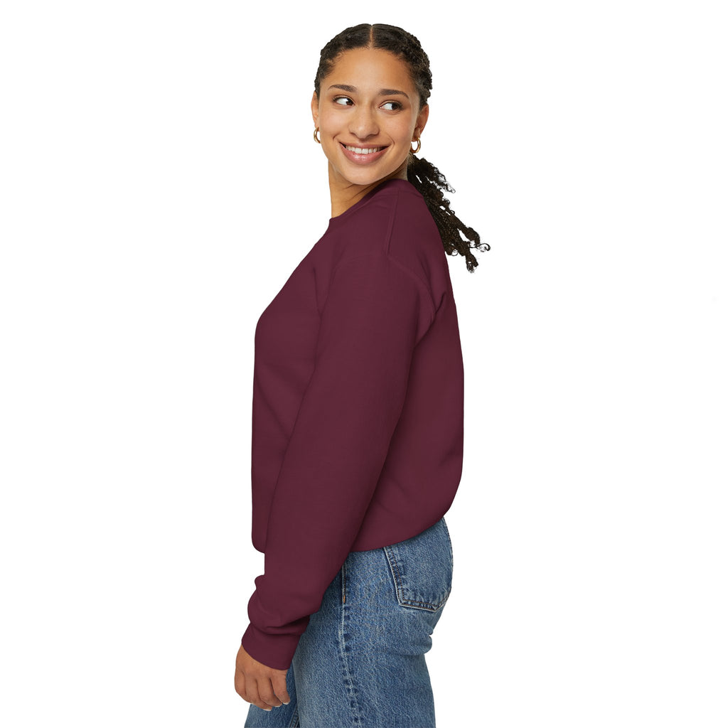 Saved & Loved Crewneck Sweatshirt — Psalm 91:16 Christian Faith Sweatshirt