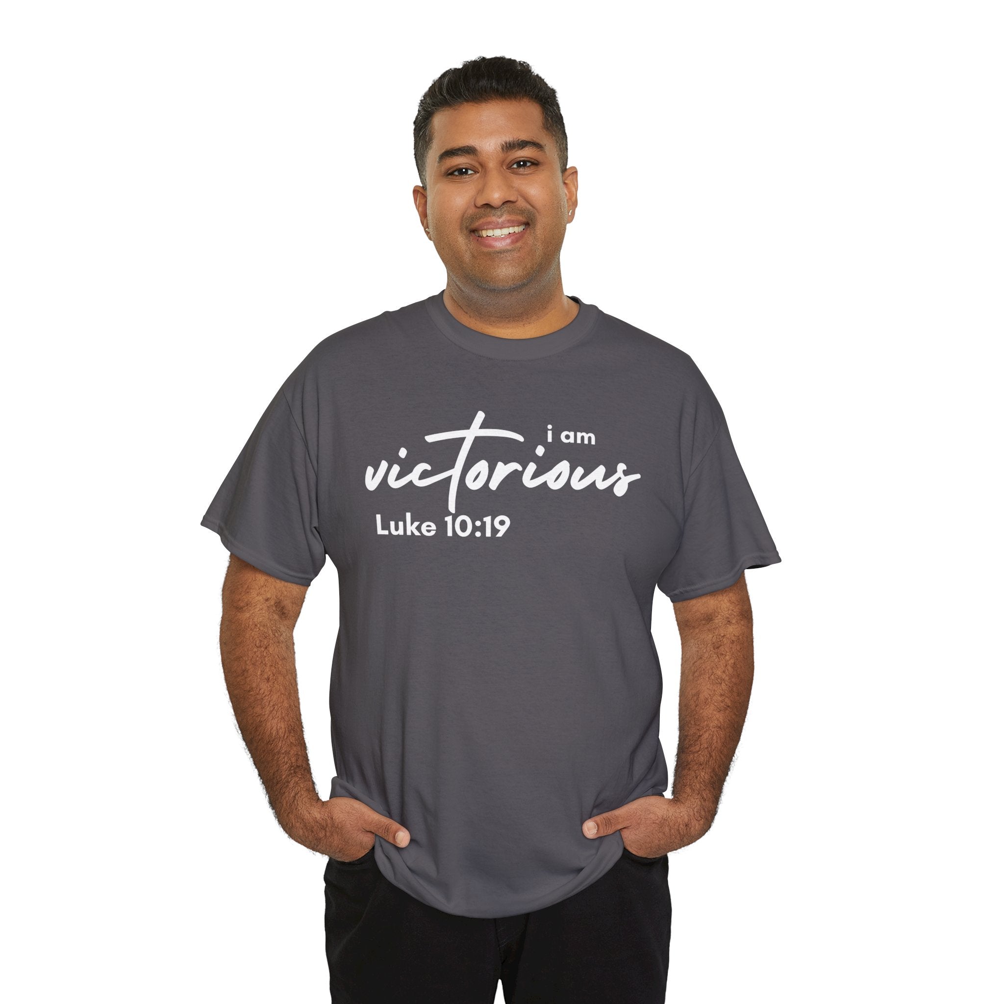 I Am Victorious Christian T-Shirt – Luke 10:19 Scripture Tee | Faith-Based Apparel