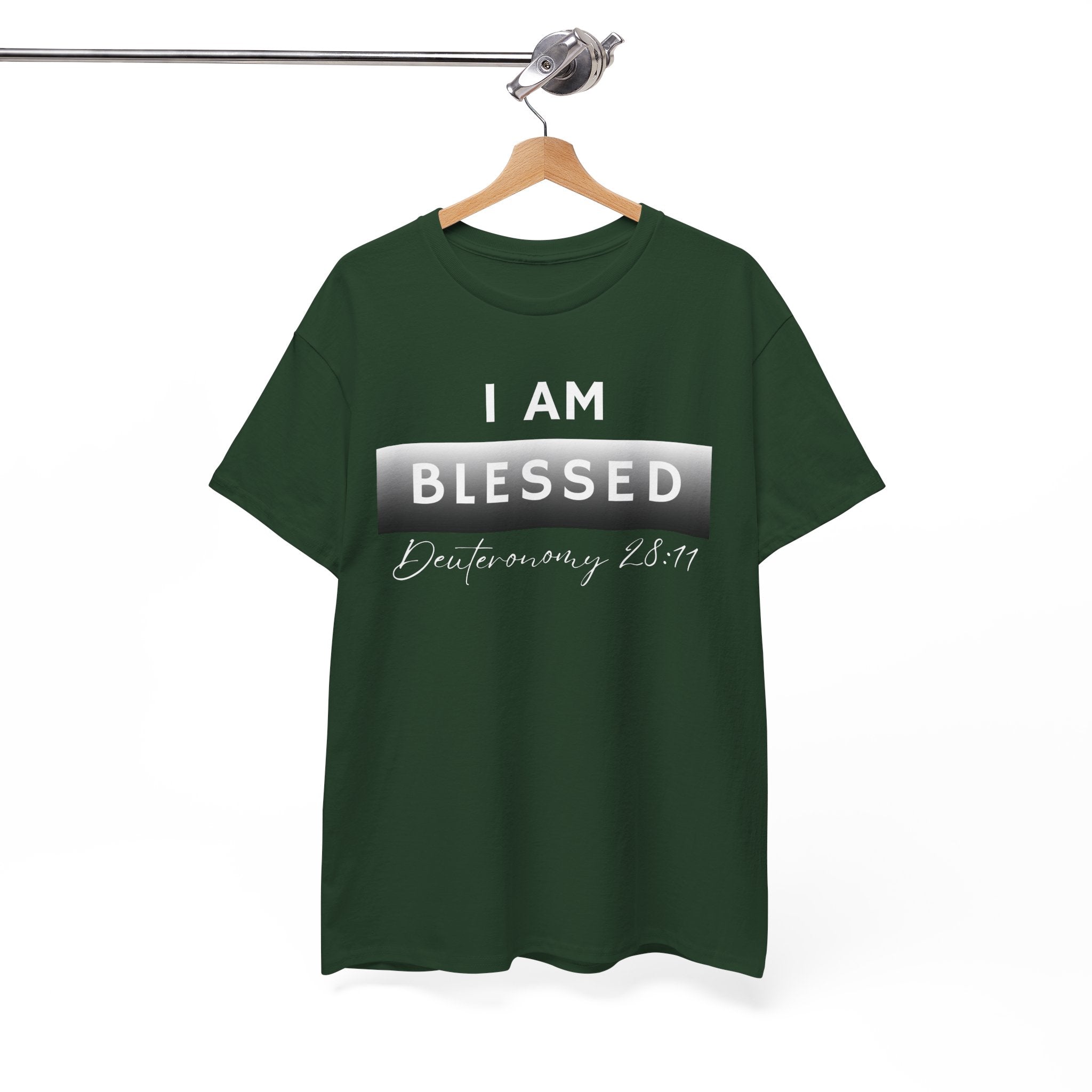 I Am Blessed Christian T-Shirt — Deuteronomy 28:11 Scripture Faith Tee (2)