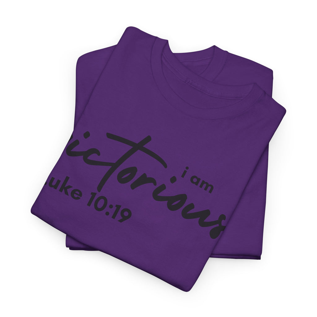 I Am Victorious Christian T-Shirt – Luke 10:19 Scripture Tee | Faith-Based Apparel