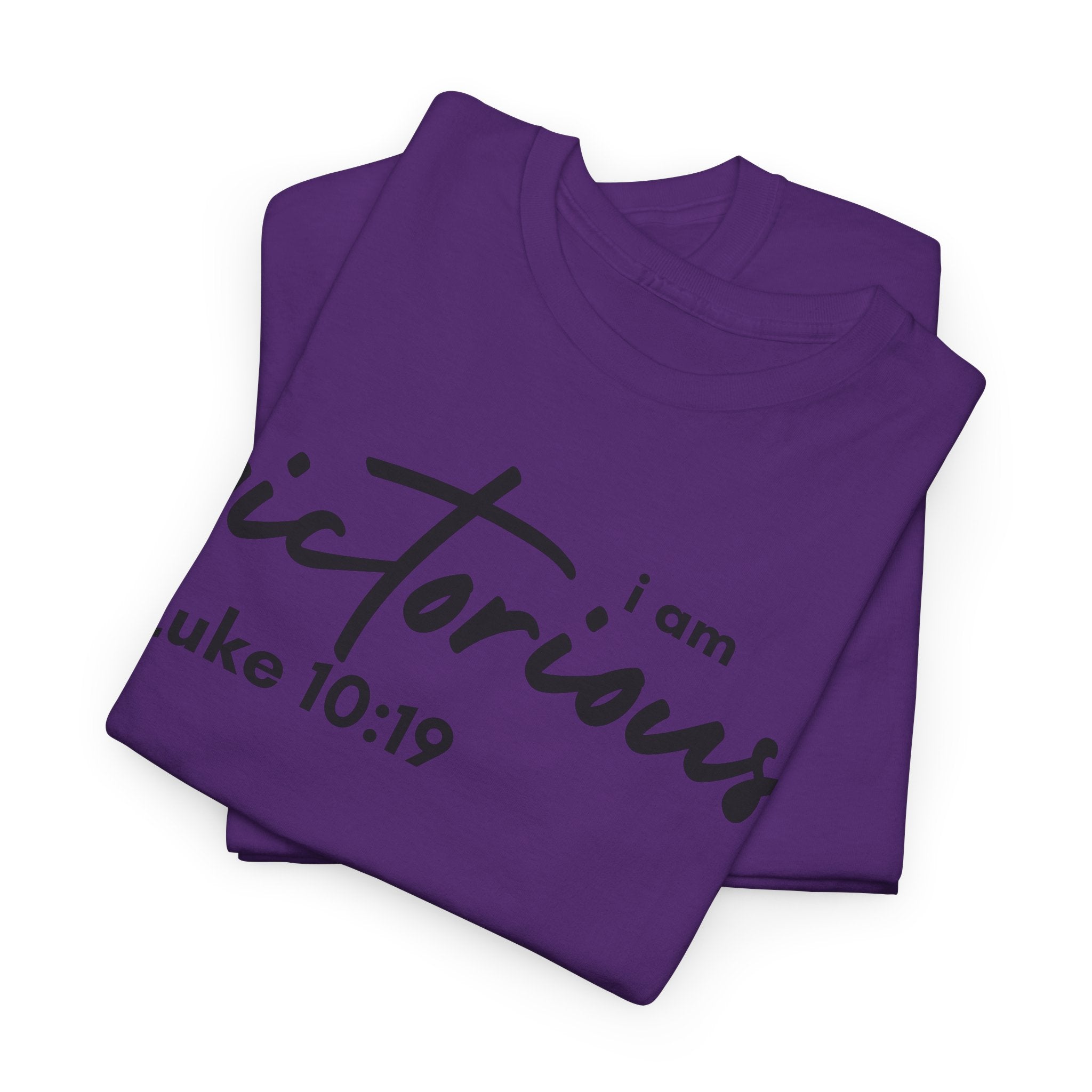 I Am Victorious Christian T-Shirt – Luke 10:19 Scripture Tee | Faith-Based Apparel