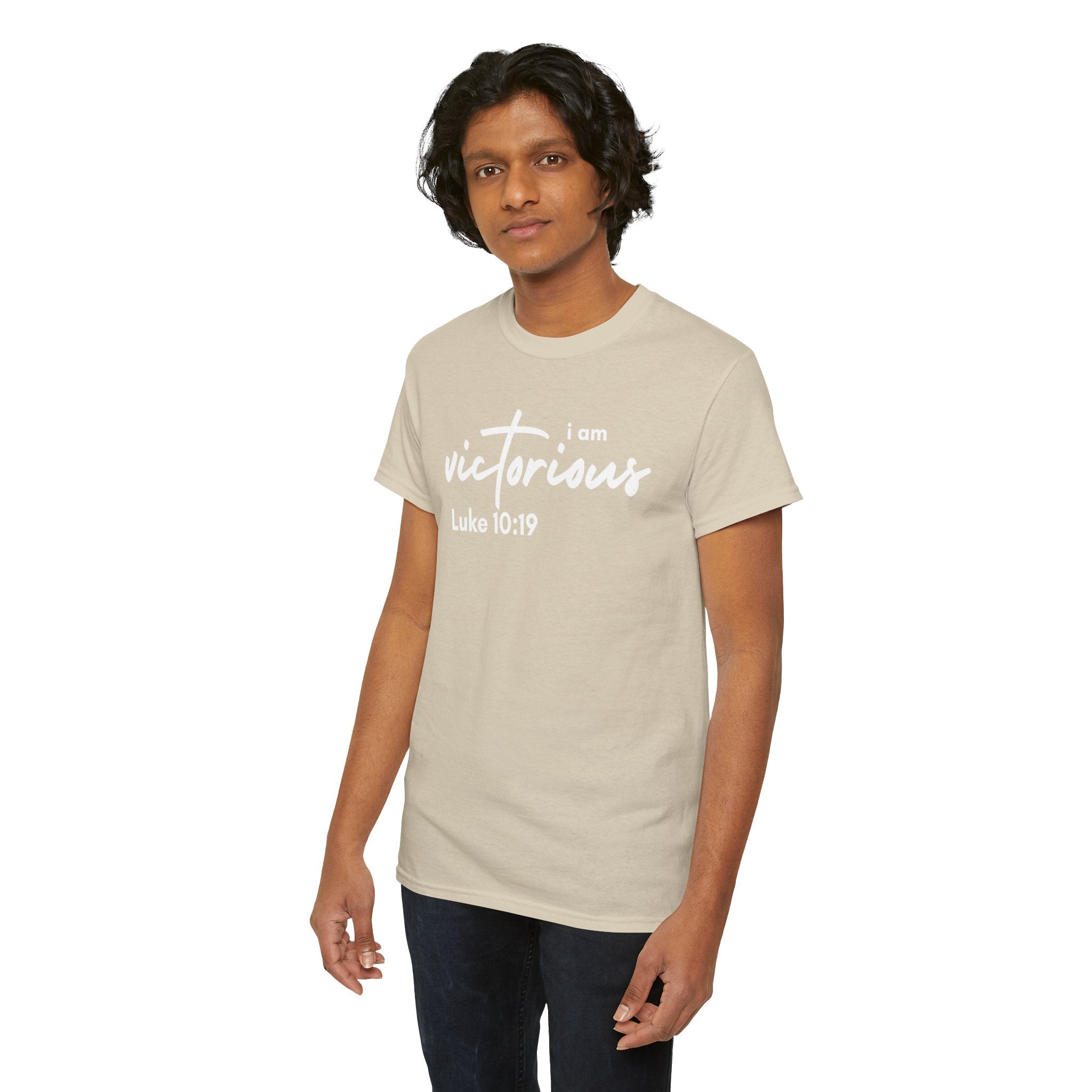 I Am Victorious Christian T-Shirt – Luke 10:19 Scripture Tee | Faith-Based Apparel