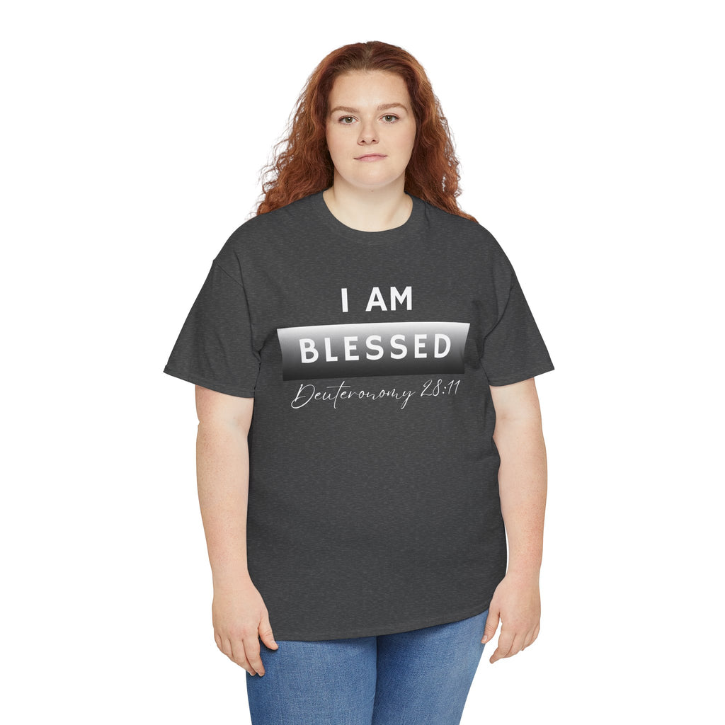 I Am Blessed Christian T-Shirt — Deuteronomy 28:11 Scripture Faith Tee (2)