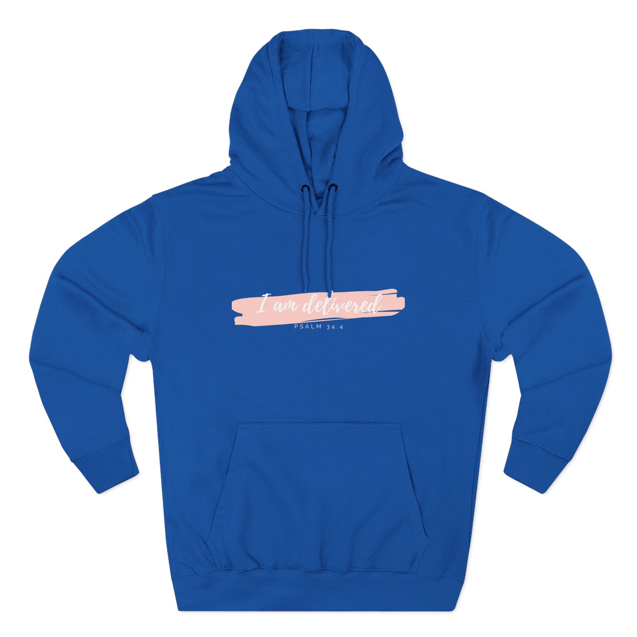 I Am Delivered Christian Hoodie — Psalm 34:4 Faith Hoodie | Inspirational Scripture Pullover | Unisex Christian Apparel