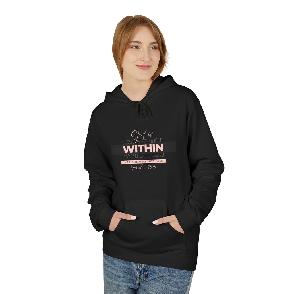 God Is Within Her Hoodie — Psalm 46:5 Christian Hoodie for Women | Faith-Based Inspirational Pullover