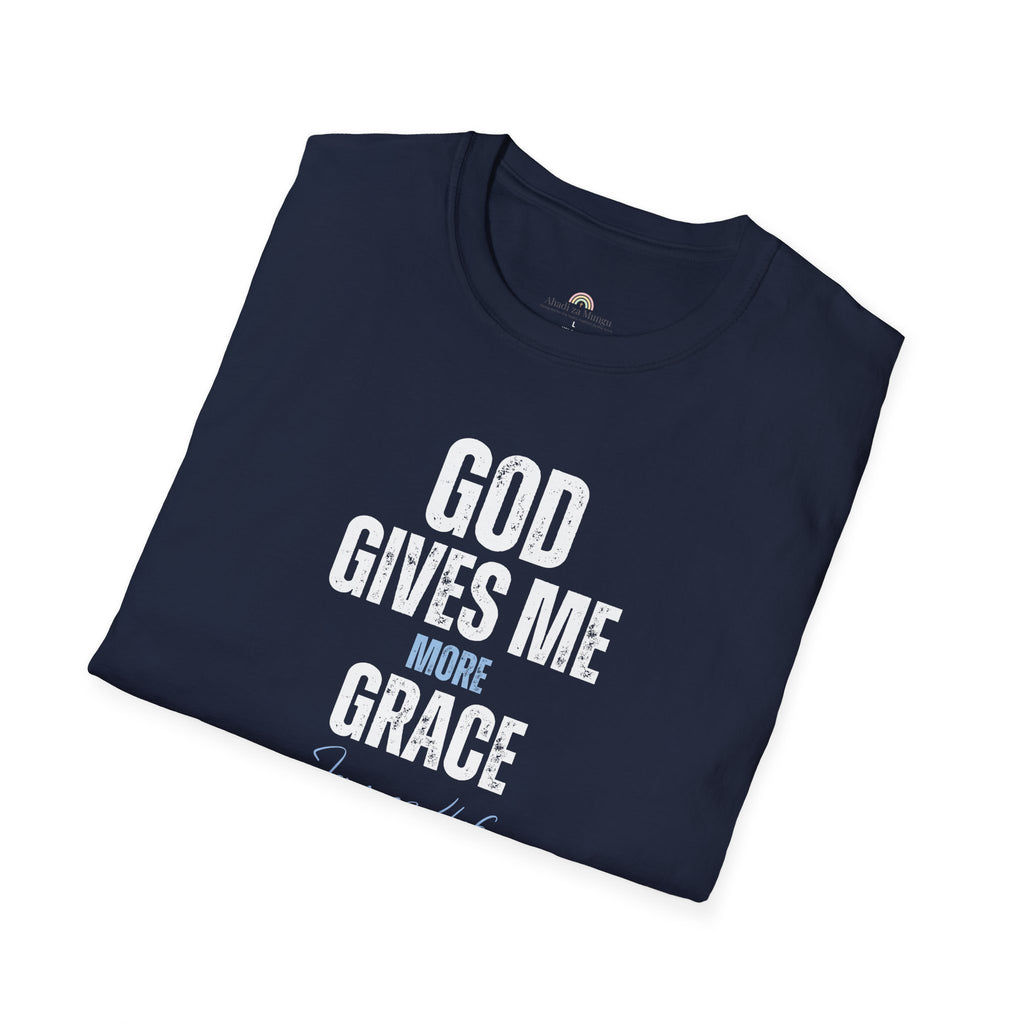God Gives Me More Grace T-Shirt — James 4:6 Christian Scripture Tee