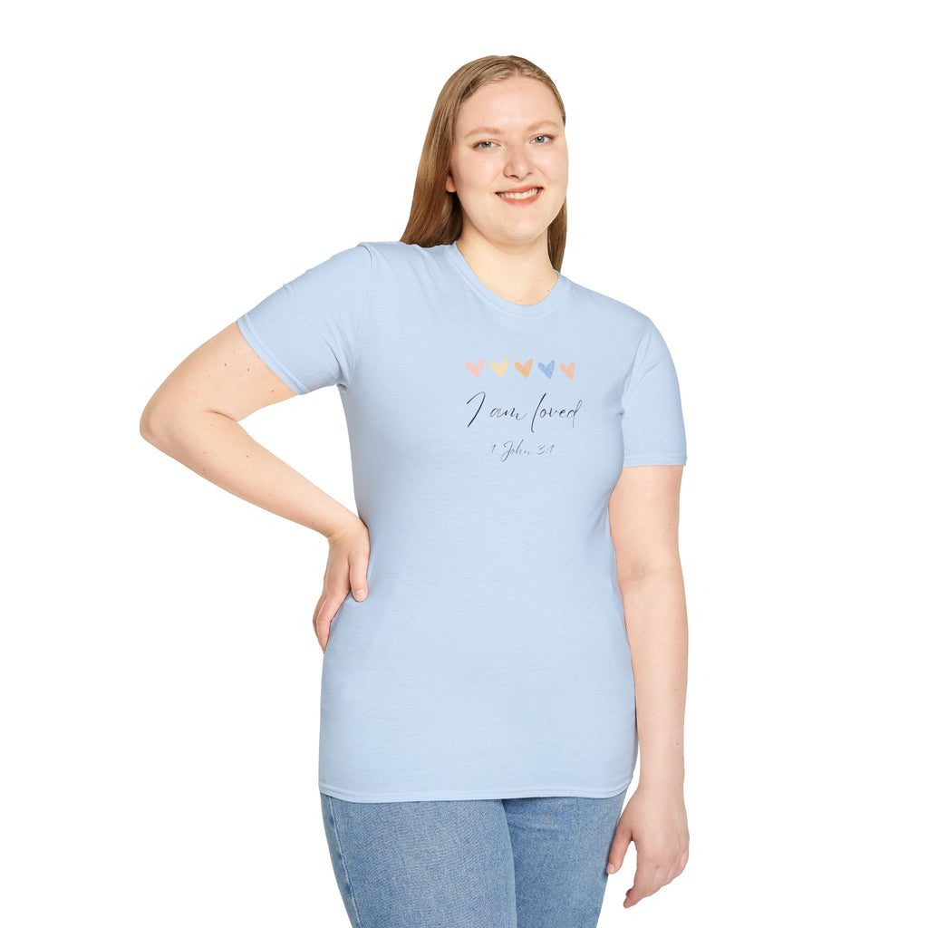 I Am Loved T-Shirt – 1 John 3:1 Christian Scripture Tee | Faith-Based Inspirational Shirt