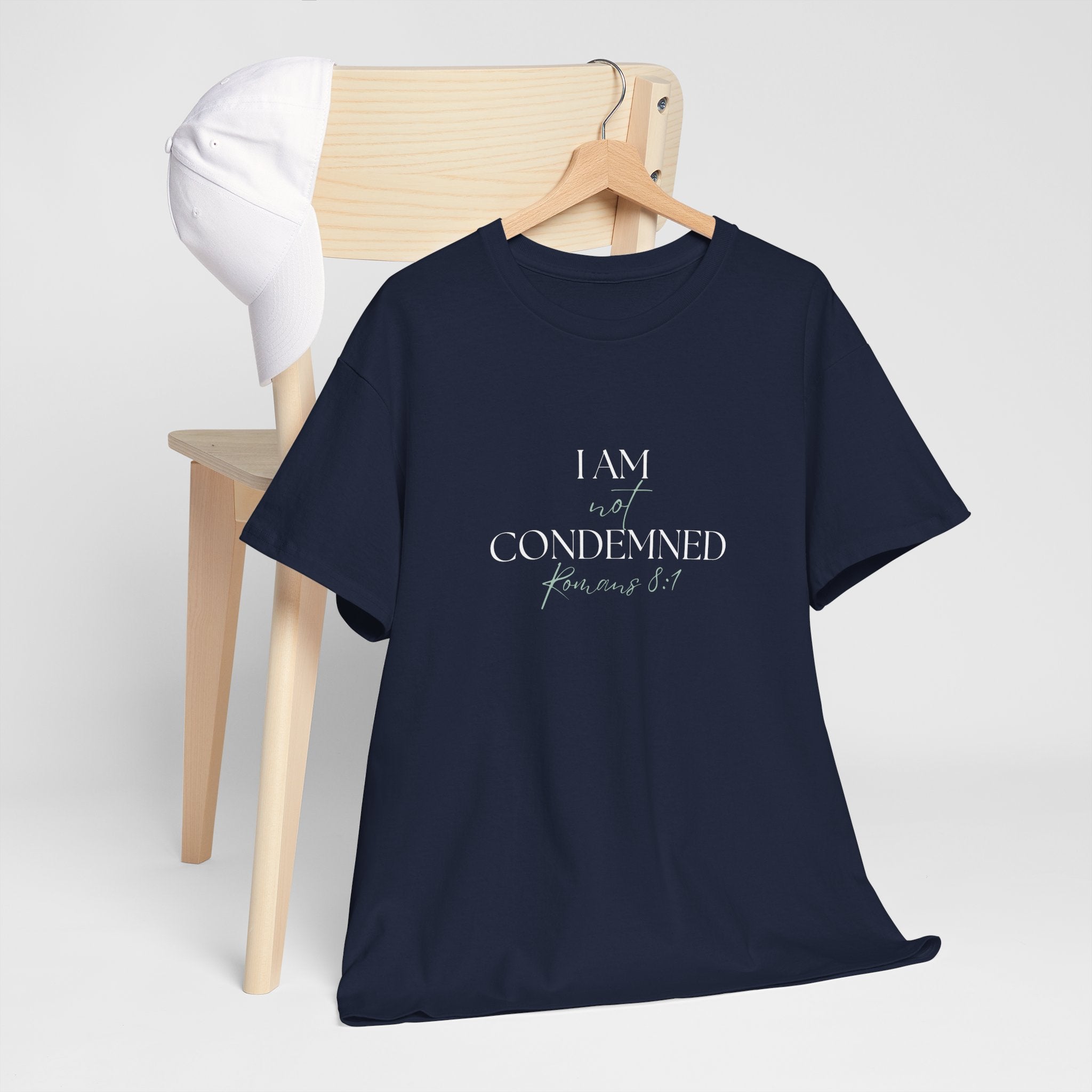I Am Not Condemned T-Shirt – Christian Tee (Romans 8:1 Scripture) | Faith Apparel for Men & Women