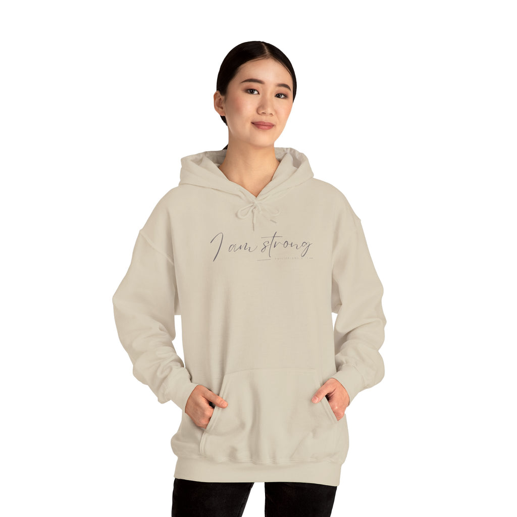 I Am Strong Hoodie – Philippians 4:13 Christian Unisex Faith Sweatshirt